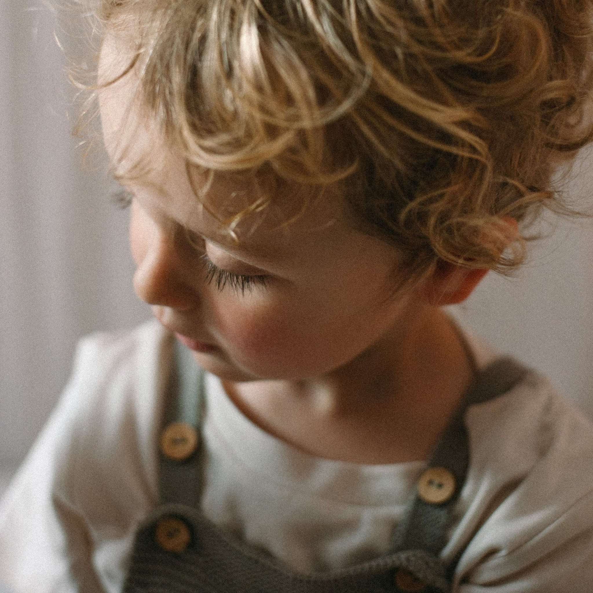 Organic Knit Dungarees - Khaki - S A L E - Image 9