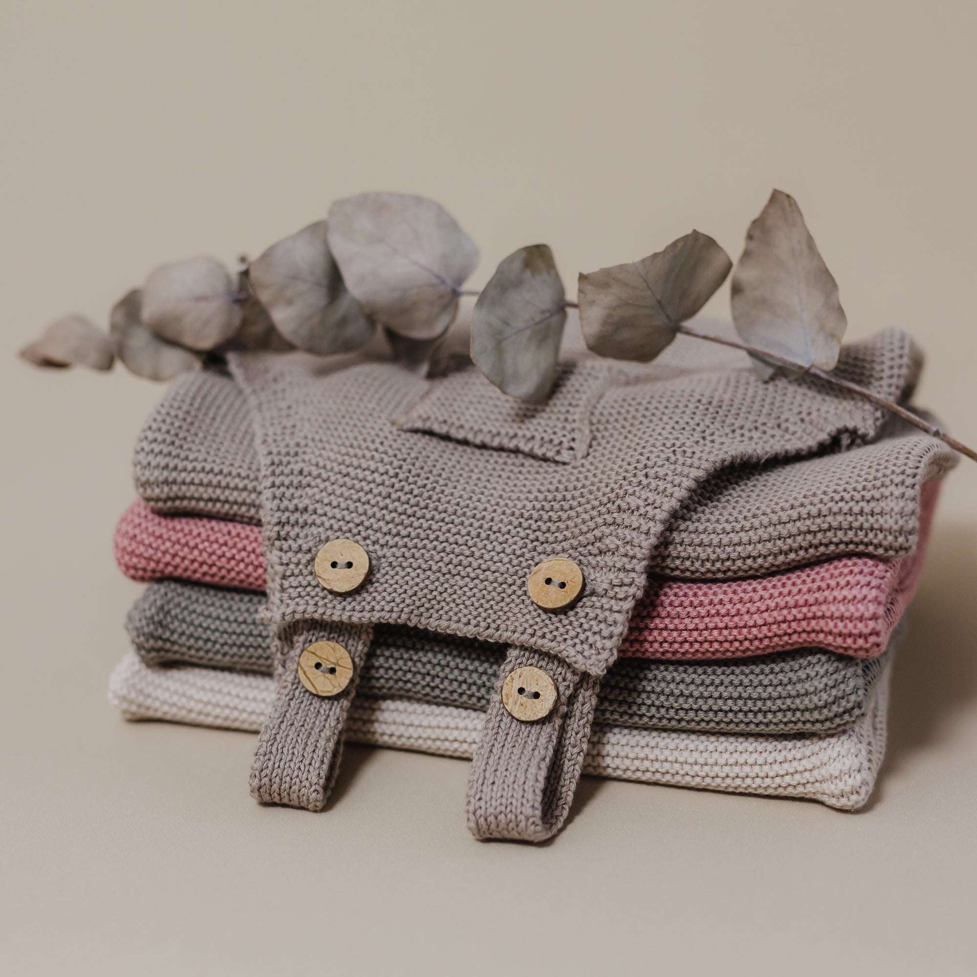 Organic Knit Dungarees - Caramel - SALE - Image 10