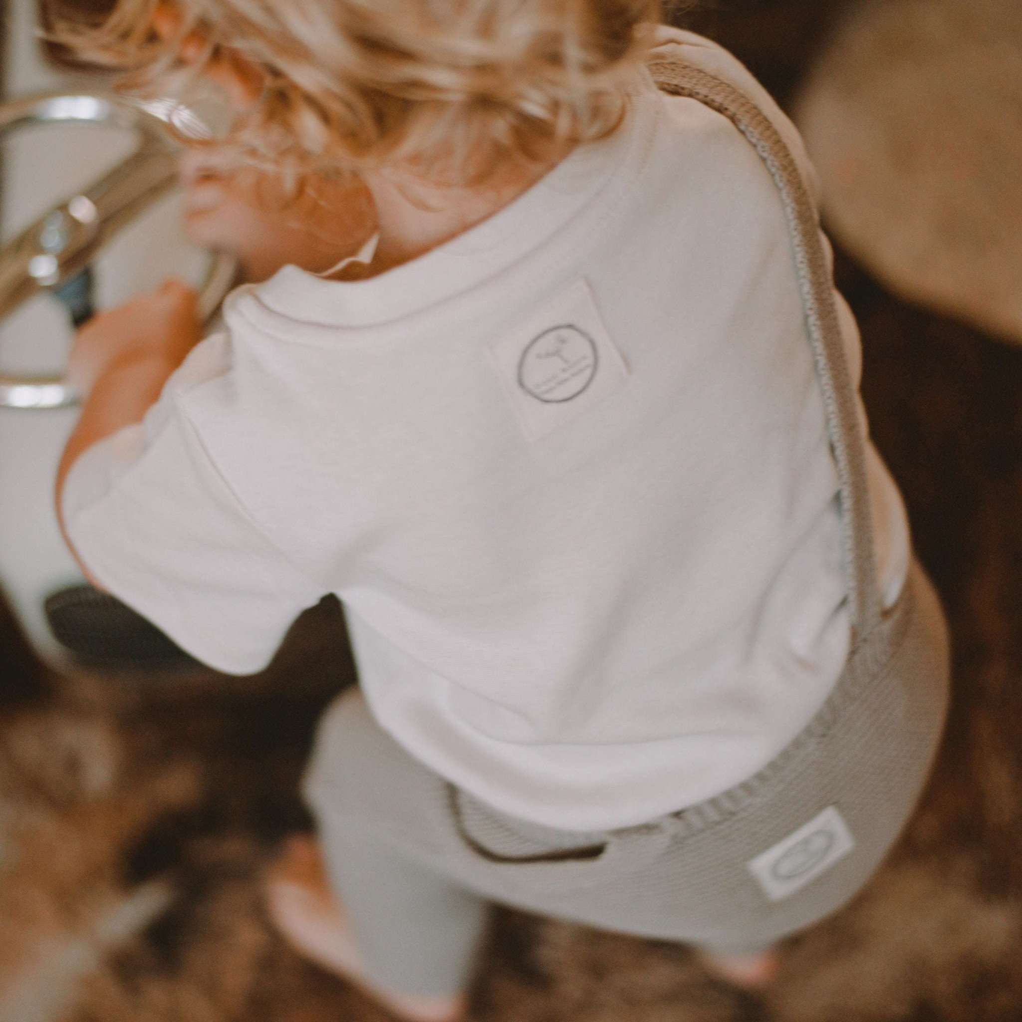 Organic Knit Dungarees - Caramel - SALE - Image 7