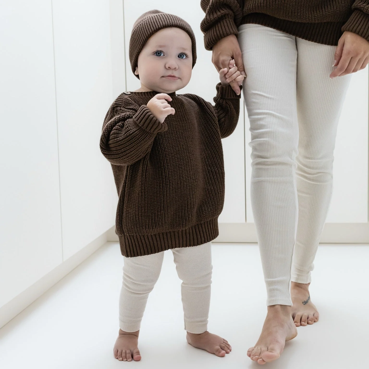 Organic Oversize Knit Pulli - Chocolate - Image 2