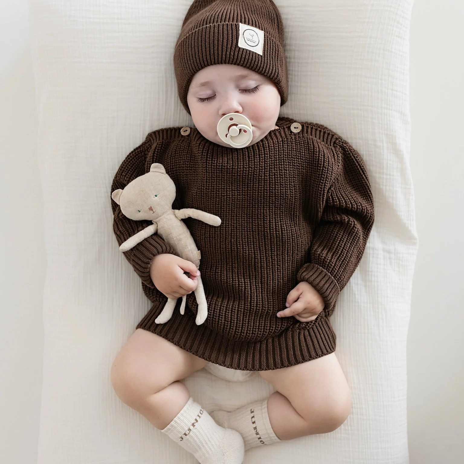 Organic Oversize Knit Pulli - Chocolate - Image 7