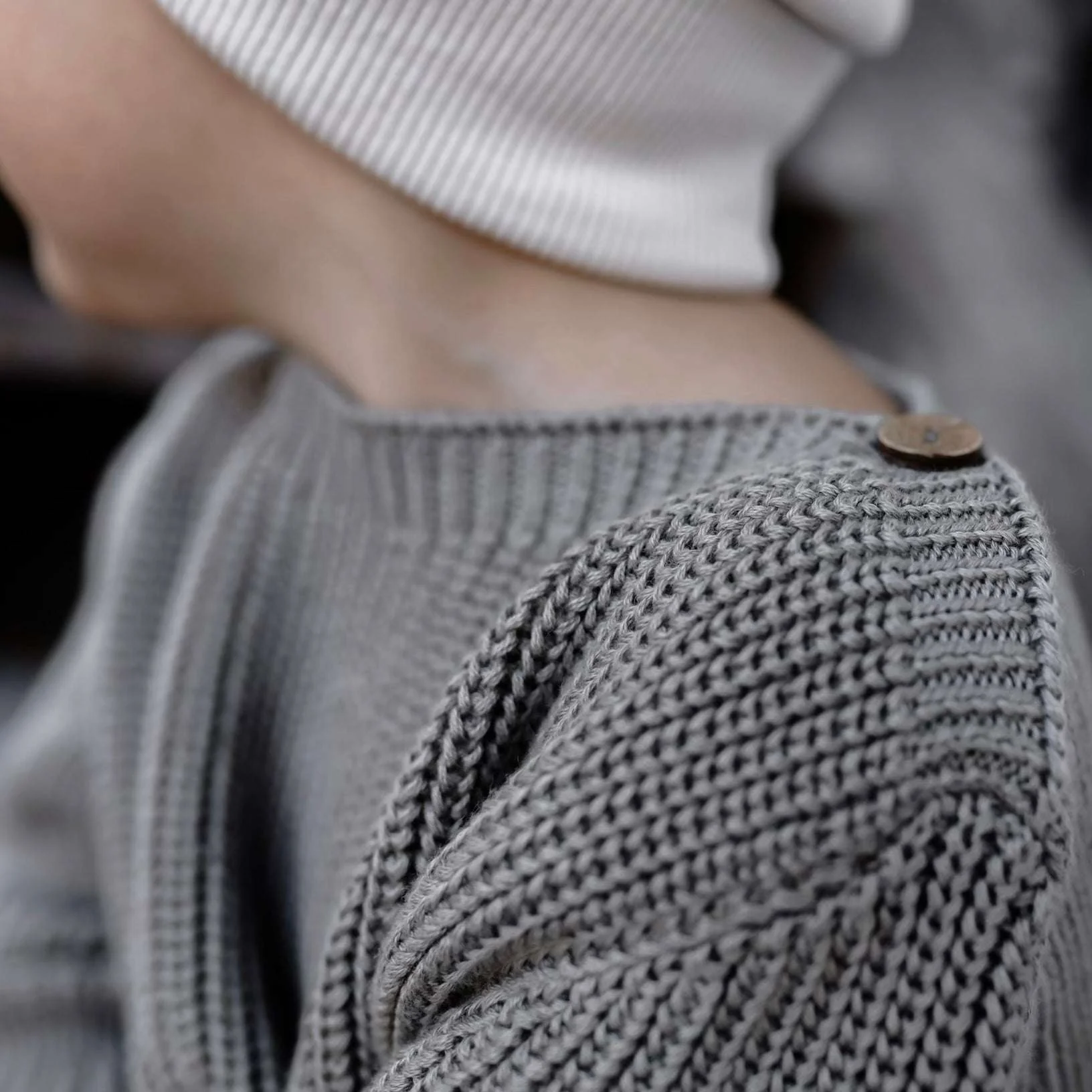 Organic Oversize Knit Pulli - Khaki- SALE - Image 5