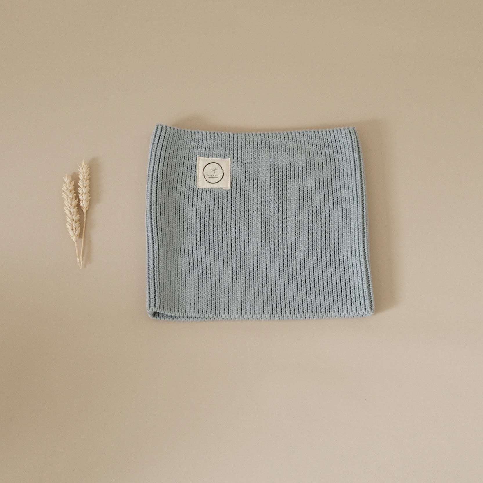 Organic Knit Scarf - Dusty Blue - Image 3