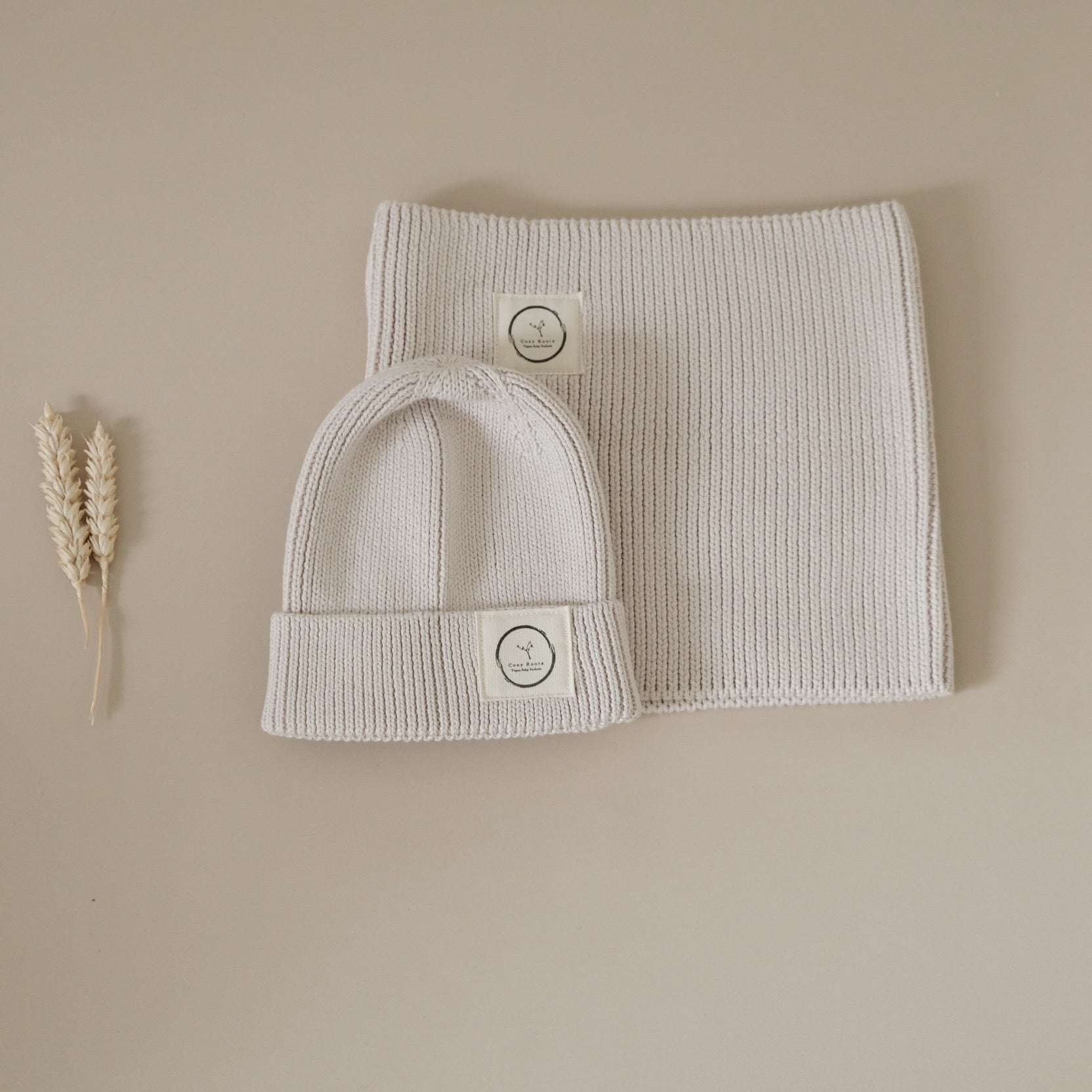Organic Knit Scarf - Sand - Image 4