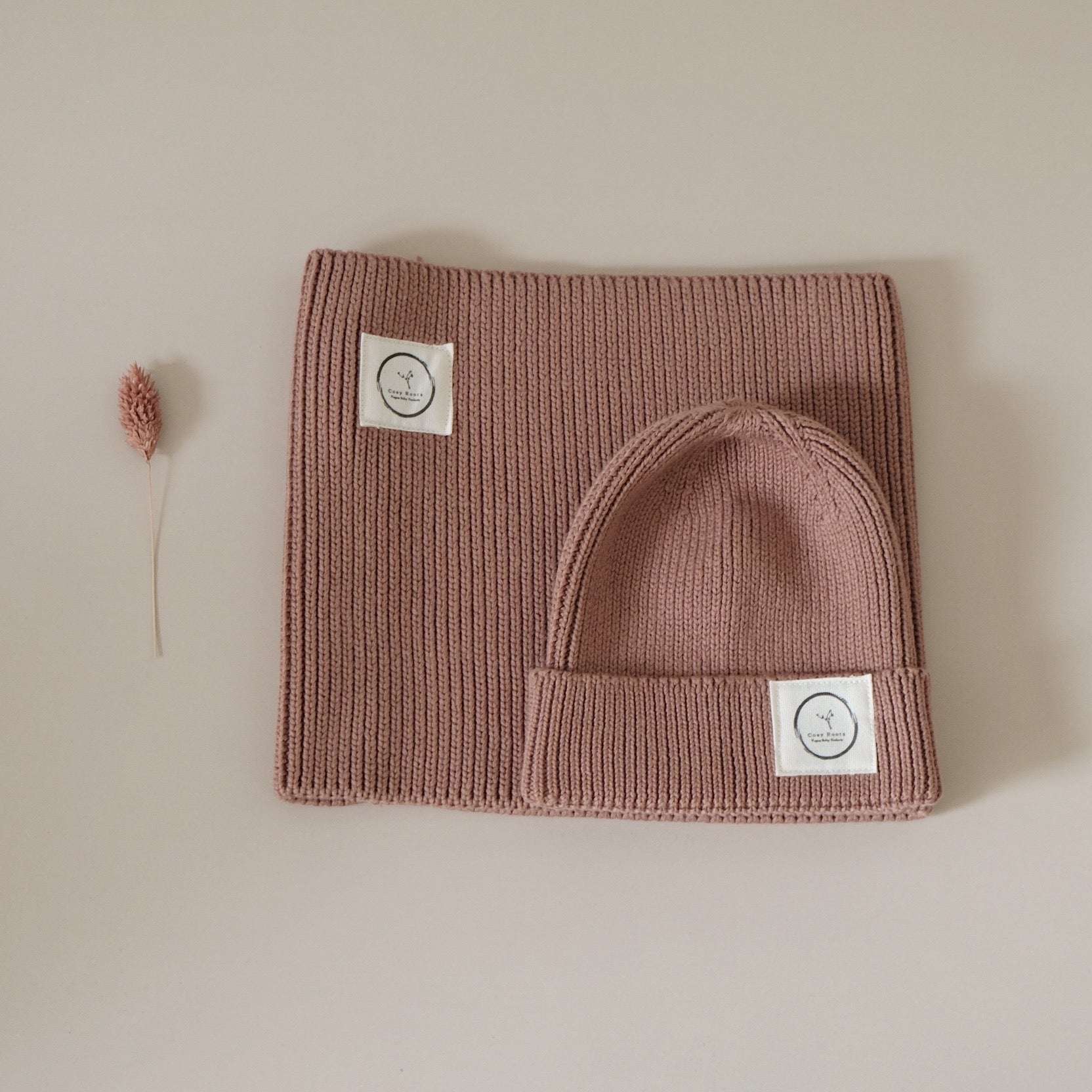 Organic Knit Scarf - Walnut - S A L E - Image 3