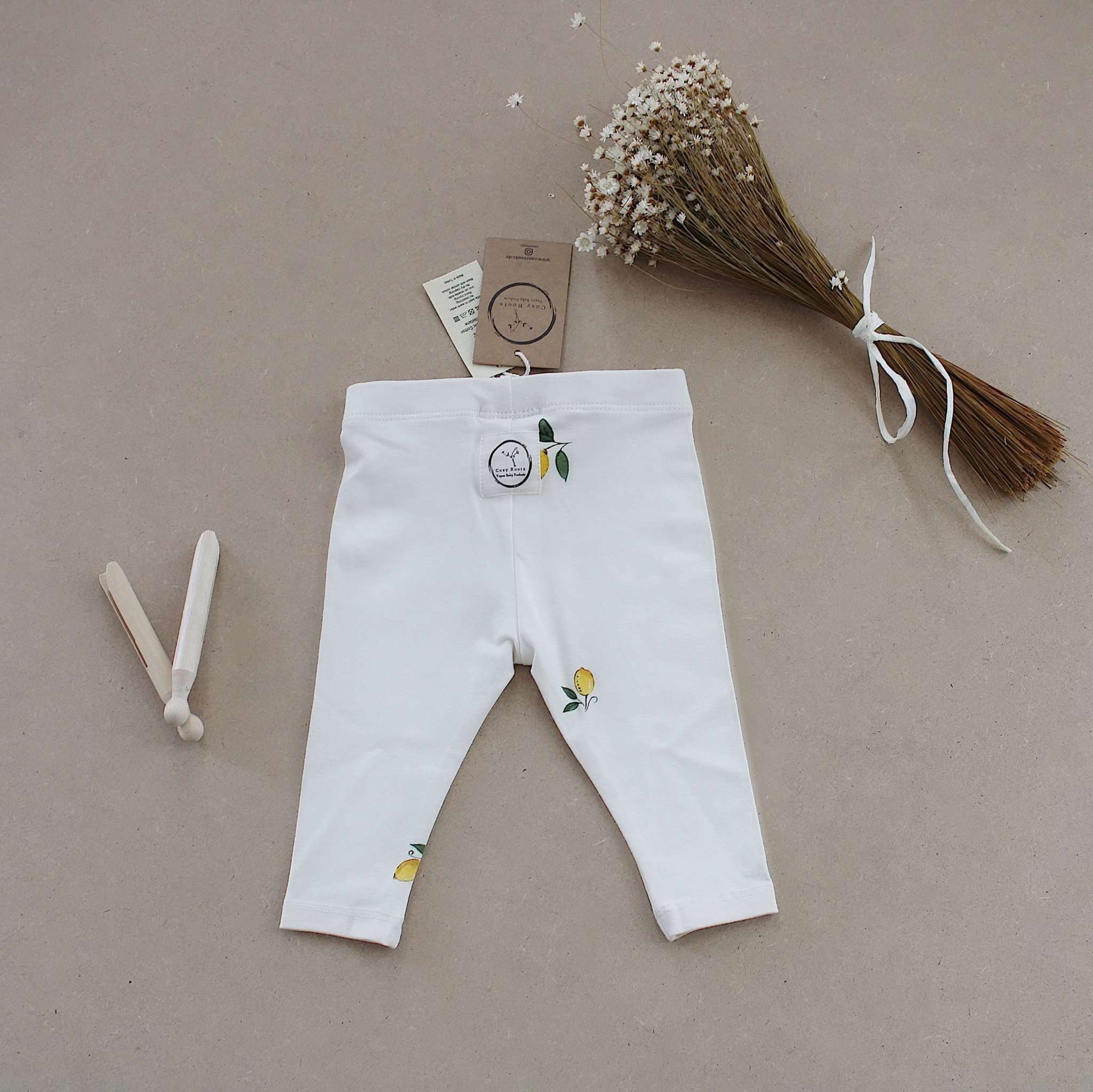 Organic Leggings - Pure Lemon - S A L E - Image 19