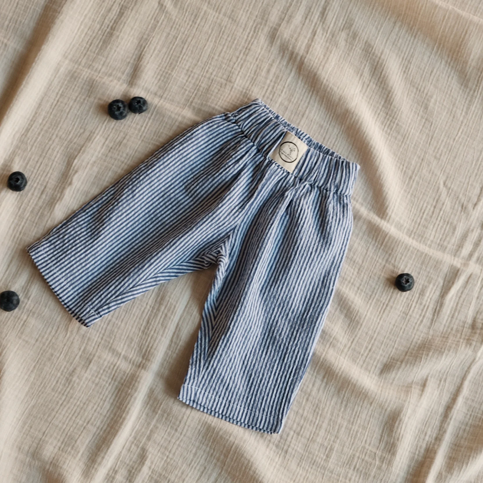 Organic Lounge Pants - Navy Striped - Image 3
