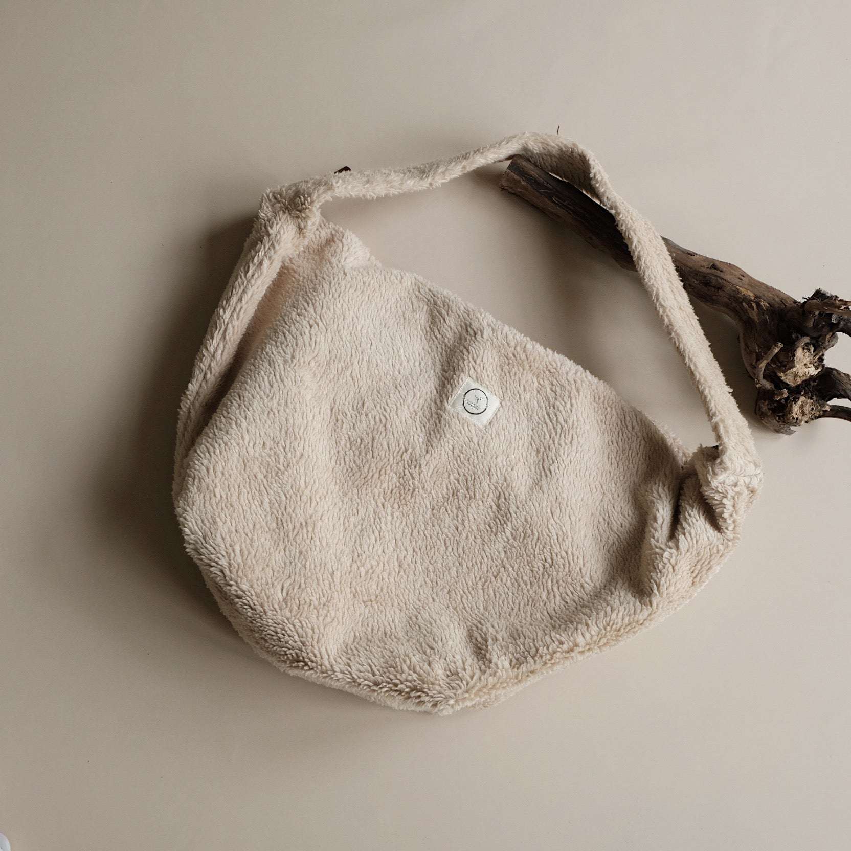 Organic Teddy Mum Bag - Cream - SALE - Image 7