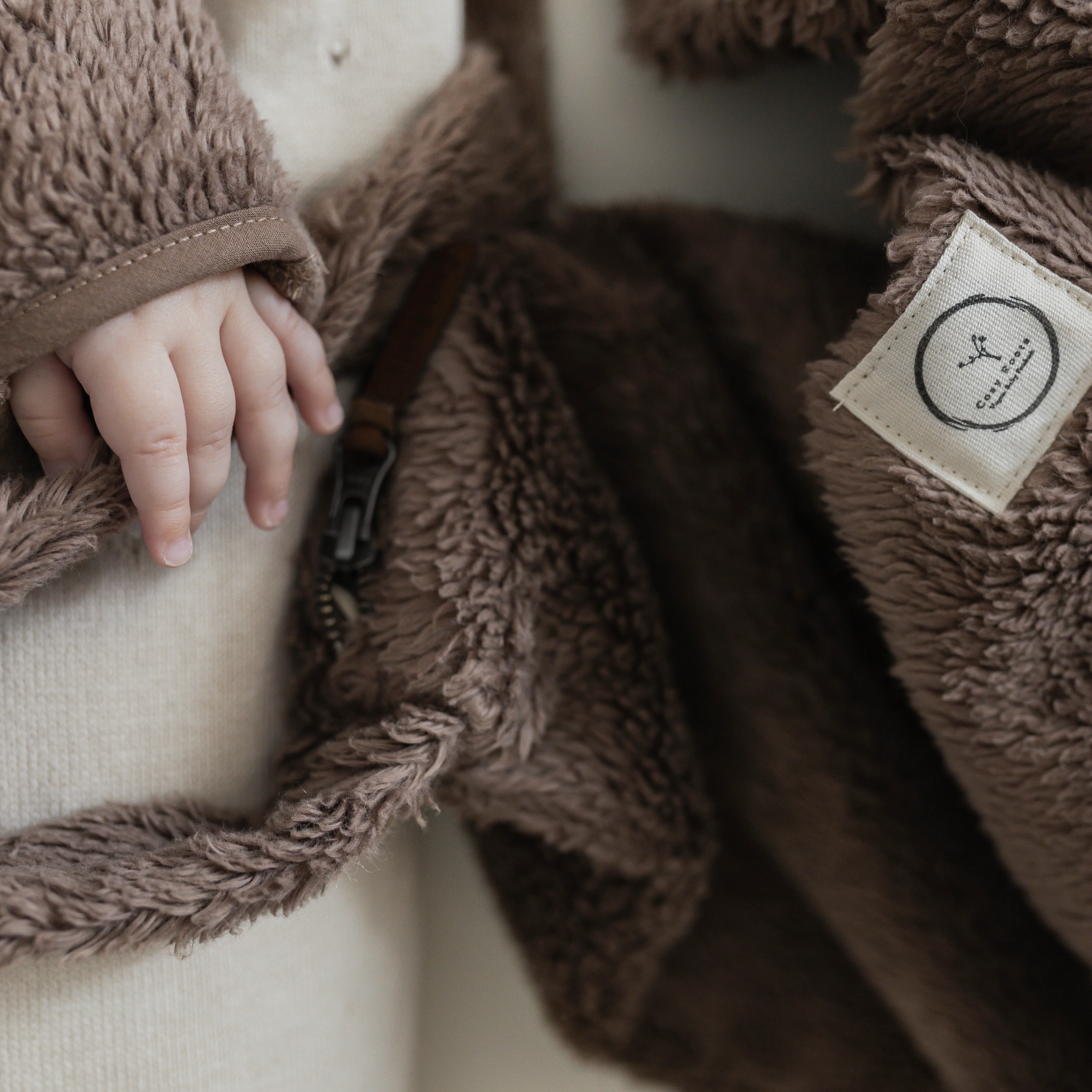 Organic Teddy Mum Bag - Mocha - SALE - Image 6
