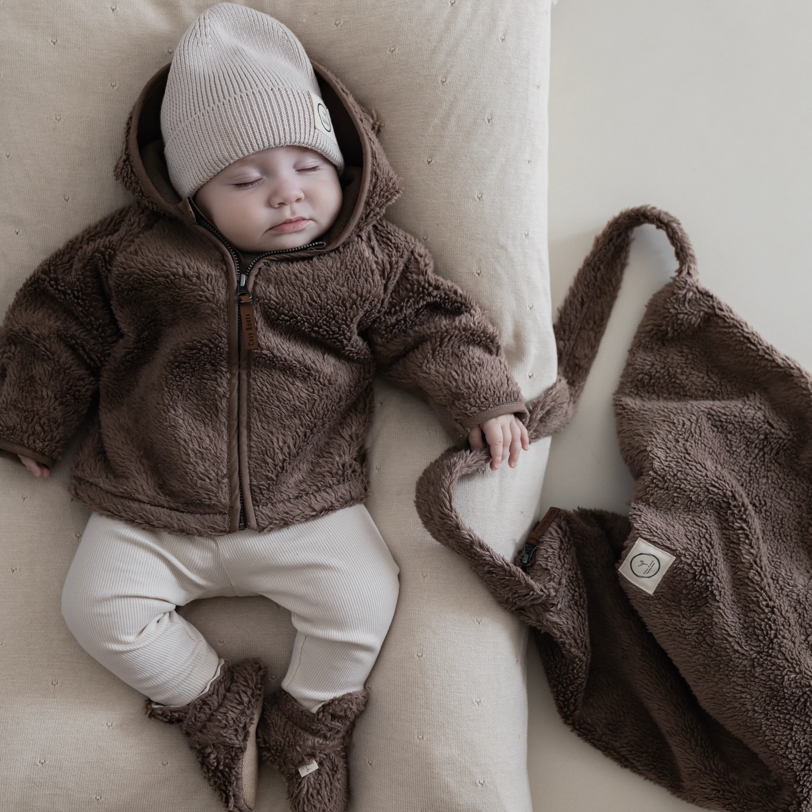 Organic Teddy Mum Bag - Mocha - SALE - Image 8