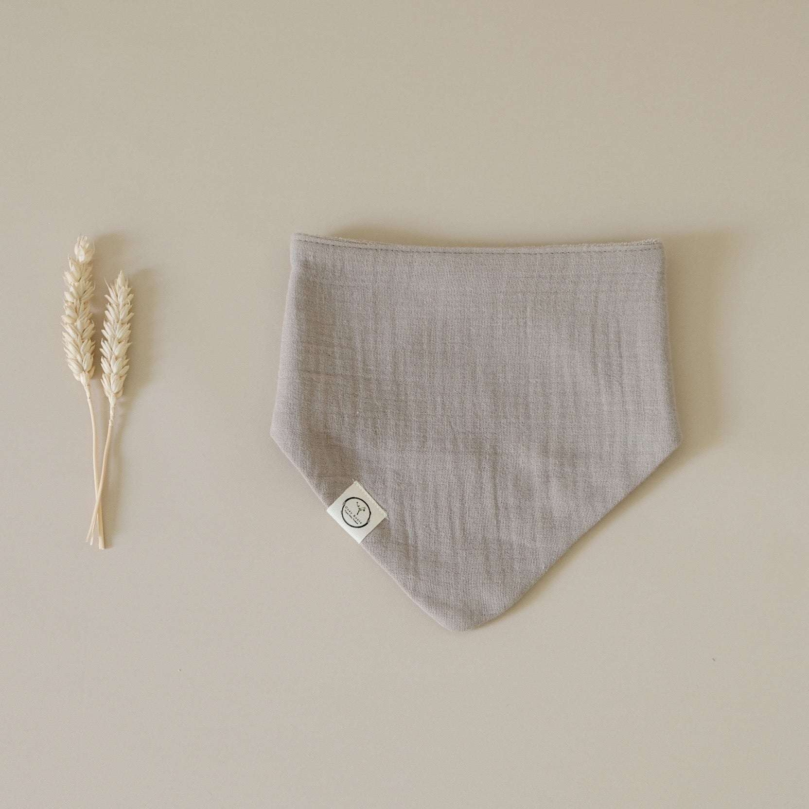 Organic Muslin Bibs - Dusty Rose/Caramel - SALE - Image 4