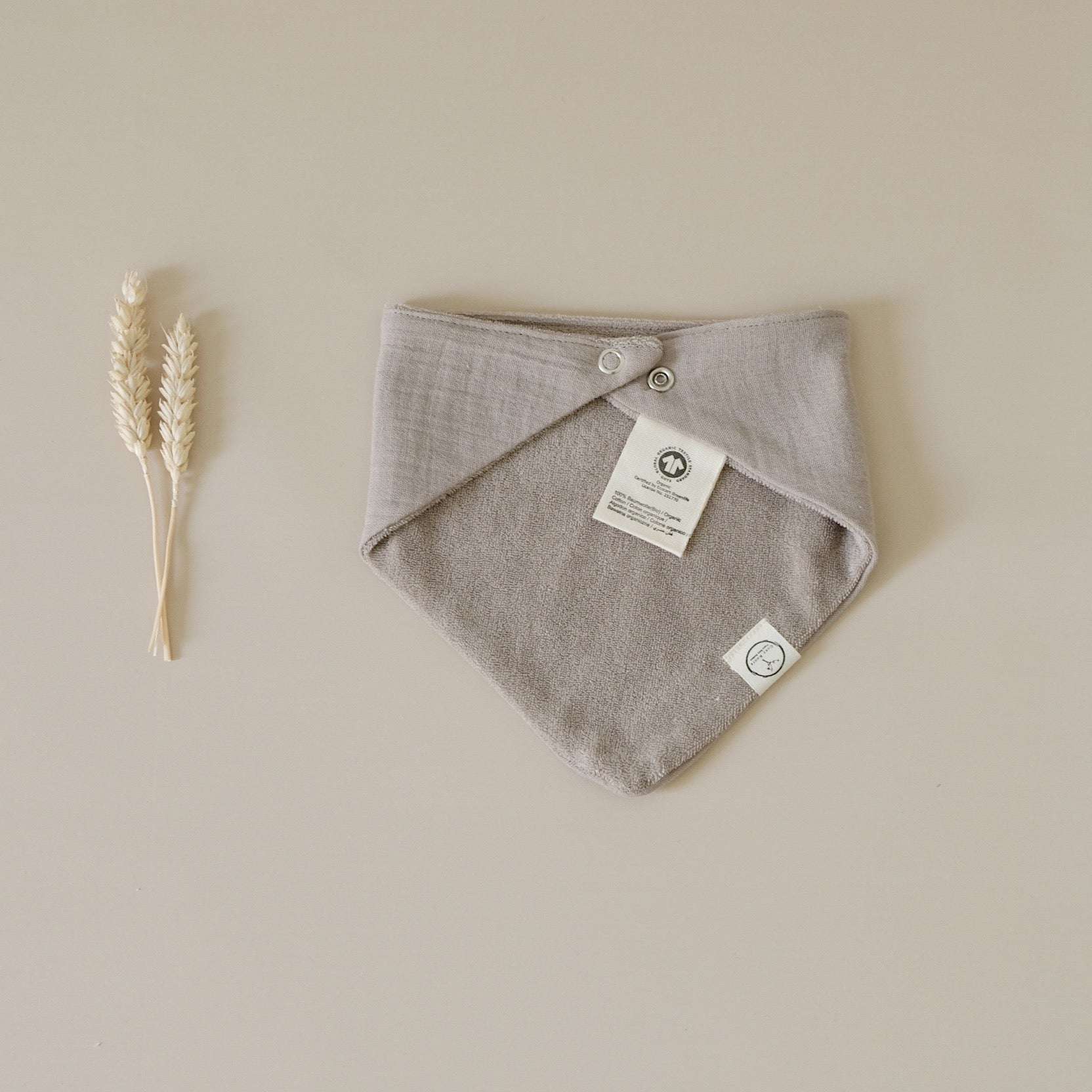 Organic Muslin Bibs - Dusty Rose/Caramel - SALE - Image 5