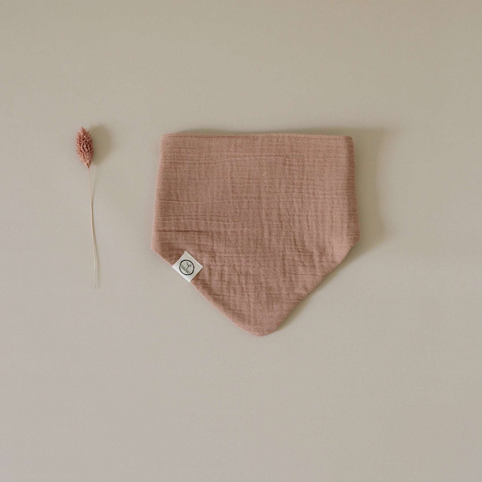 Organic Muslin Bibs - Walnut/Sand - SALE - Image 5
