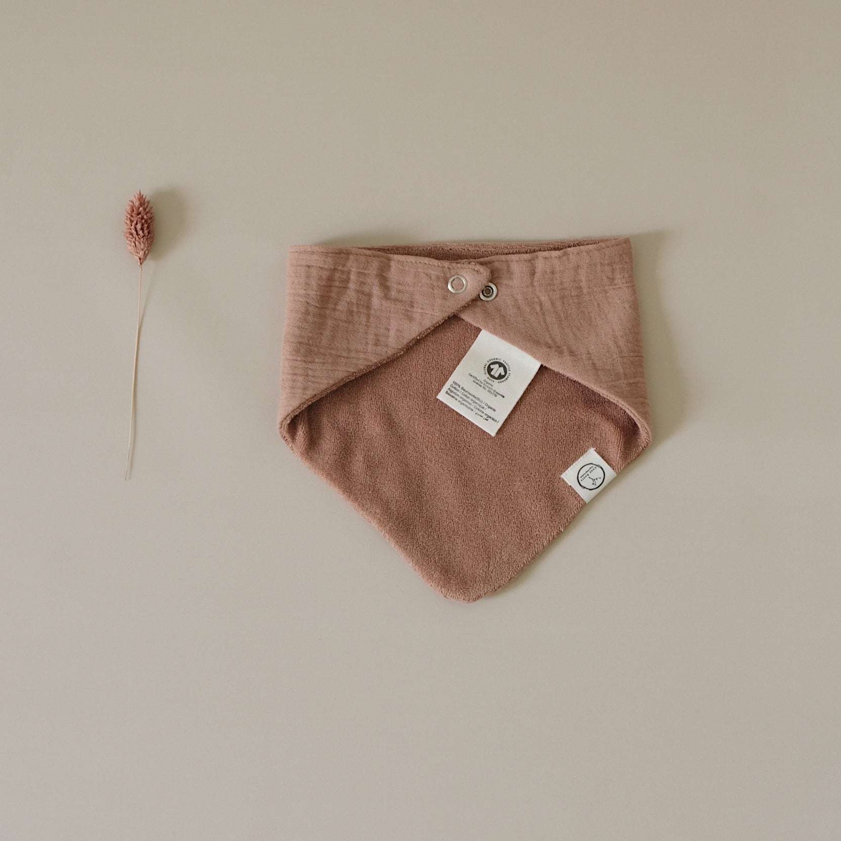 Organic Muslin Bibs - Walnut/Sand - SALE - Image 6