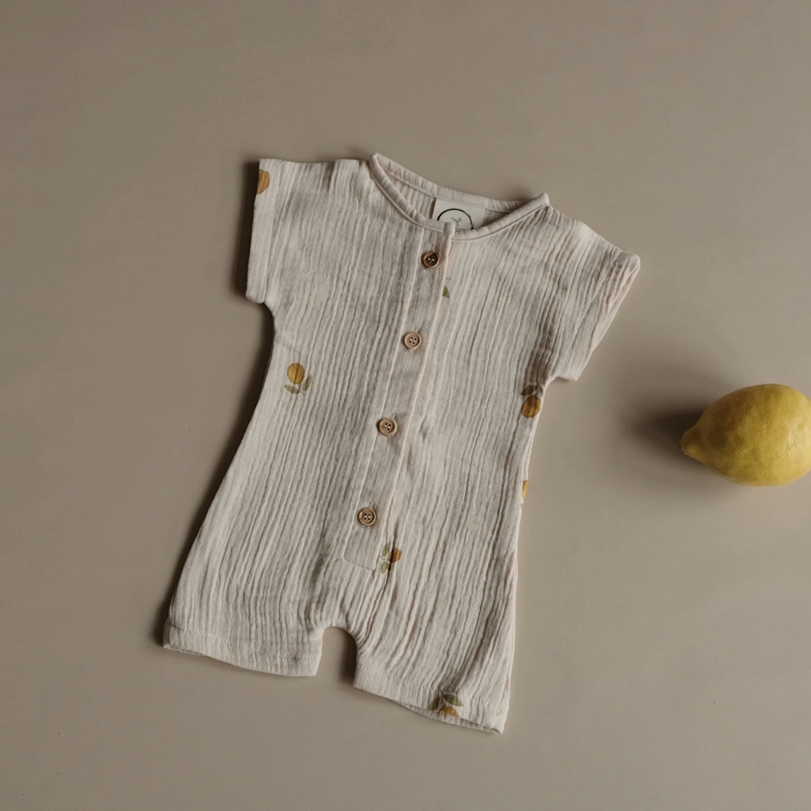 Muslin Onesie - Pure Lemon - Image 3