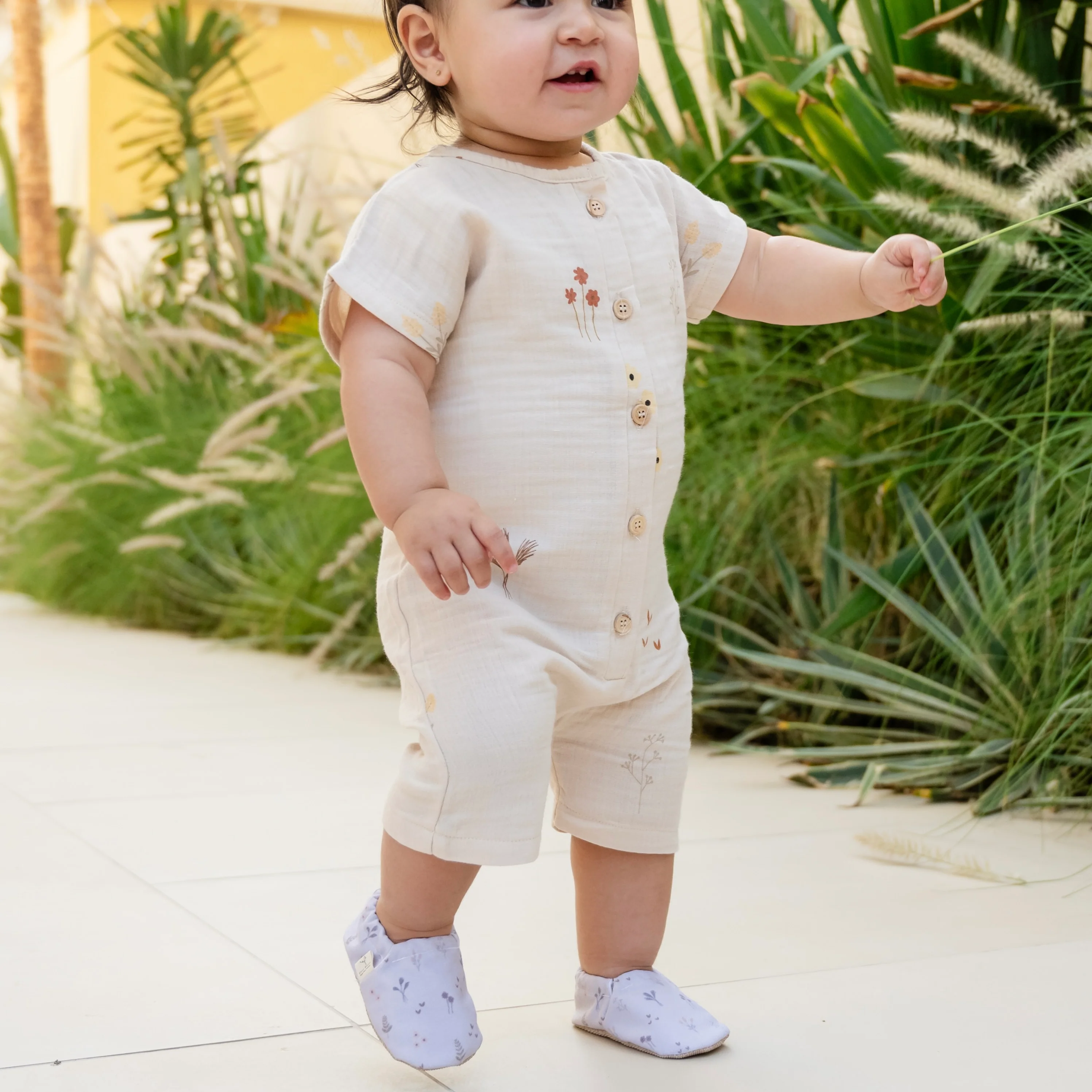 Muslin Onesie - Wildflowers - Image 4