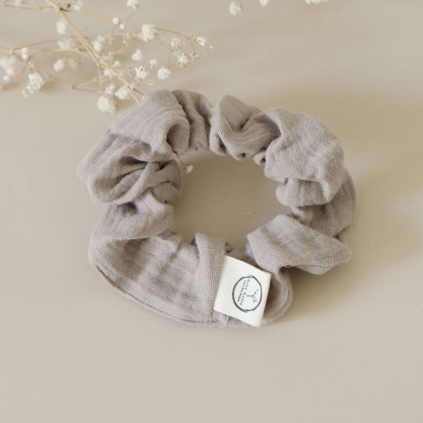 Organic Muslin Scrunchies - Dusty Rose/Caramel - SALE - Image 3