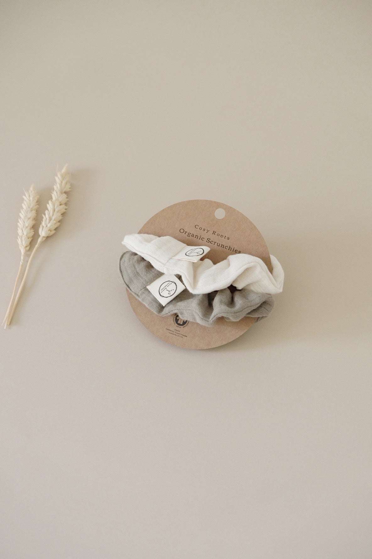 Organic Muslin Scrunchies - Khaki/Sand - SALE - Image 9