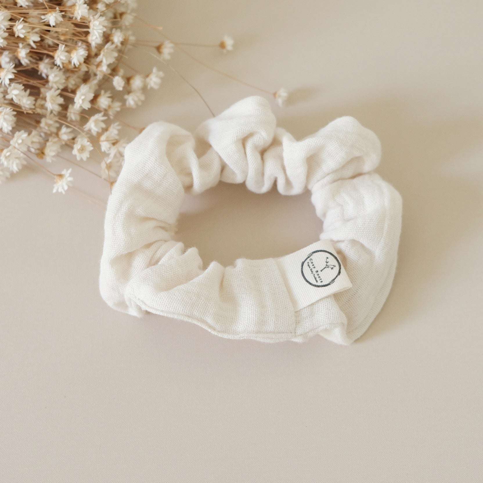 Organic Muslin Scrunchies - Walnut/Sand - SALE - Image 5