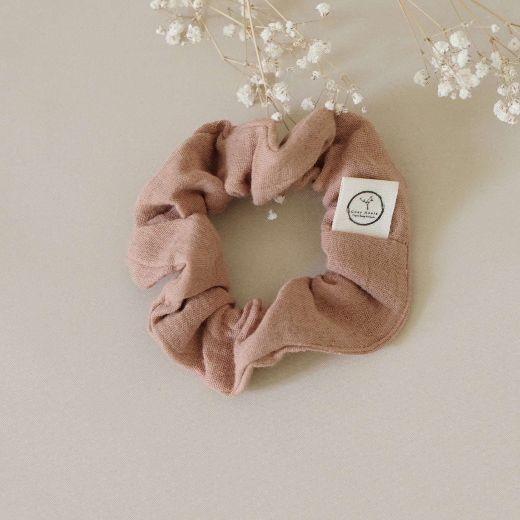 Organic Muslin Scrunchies - Walnut/Sand - SALE - Image 6