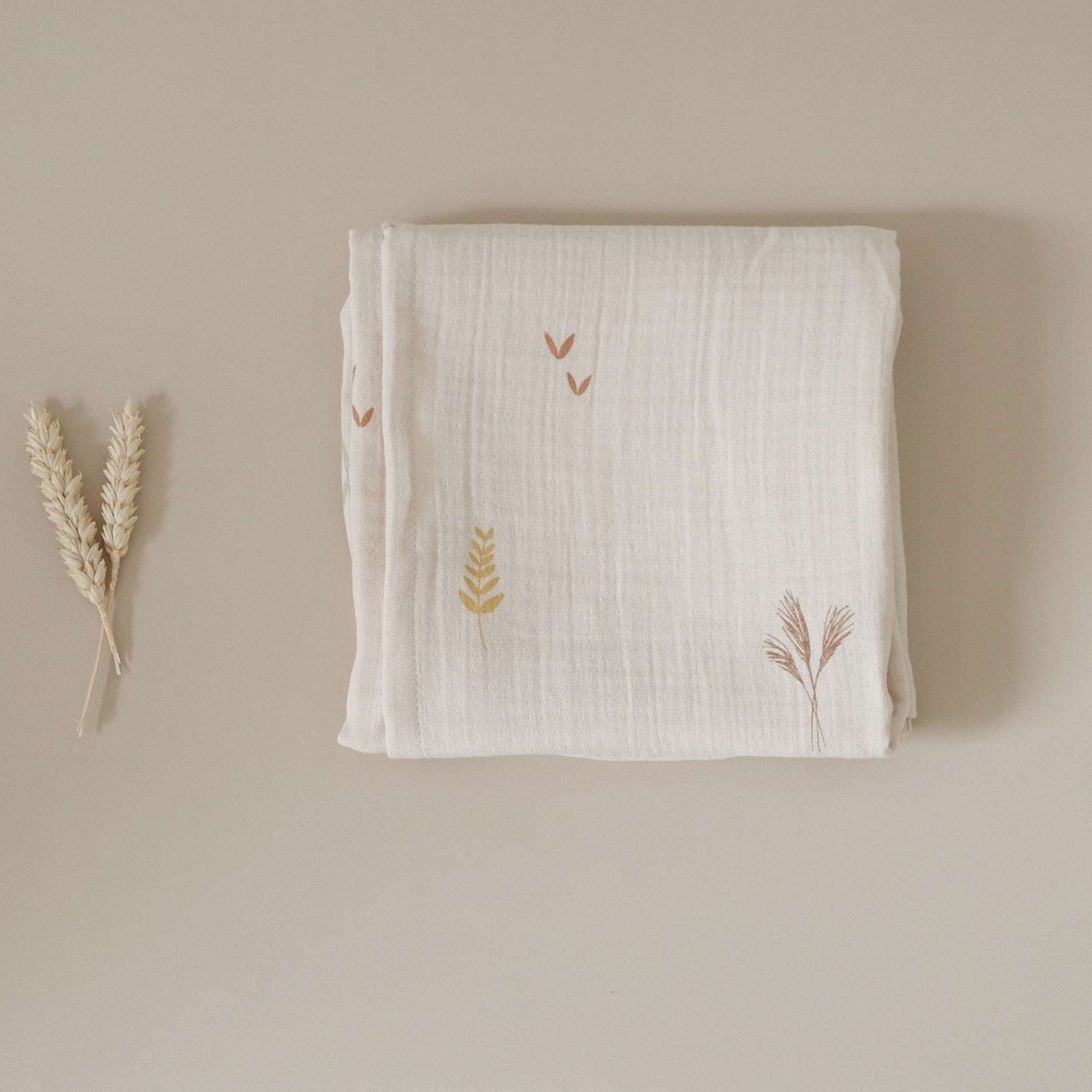 Organic Muslin Swaddle Set - Wildflowers/Dusty Rose - SALE - Image 7