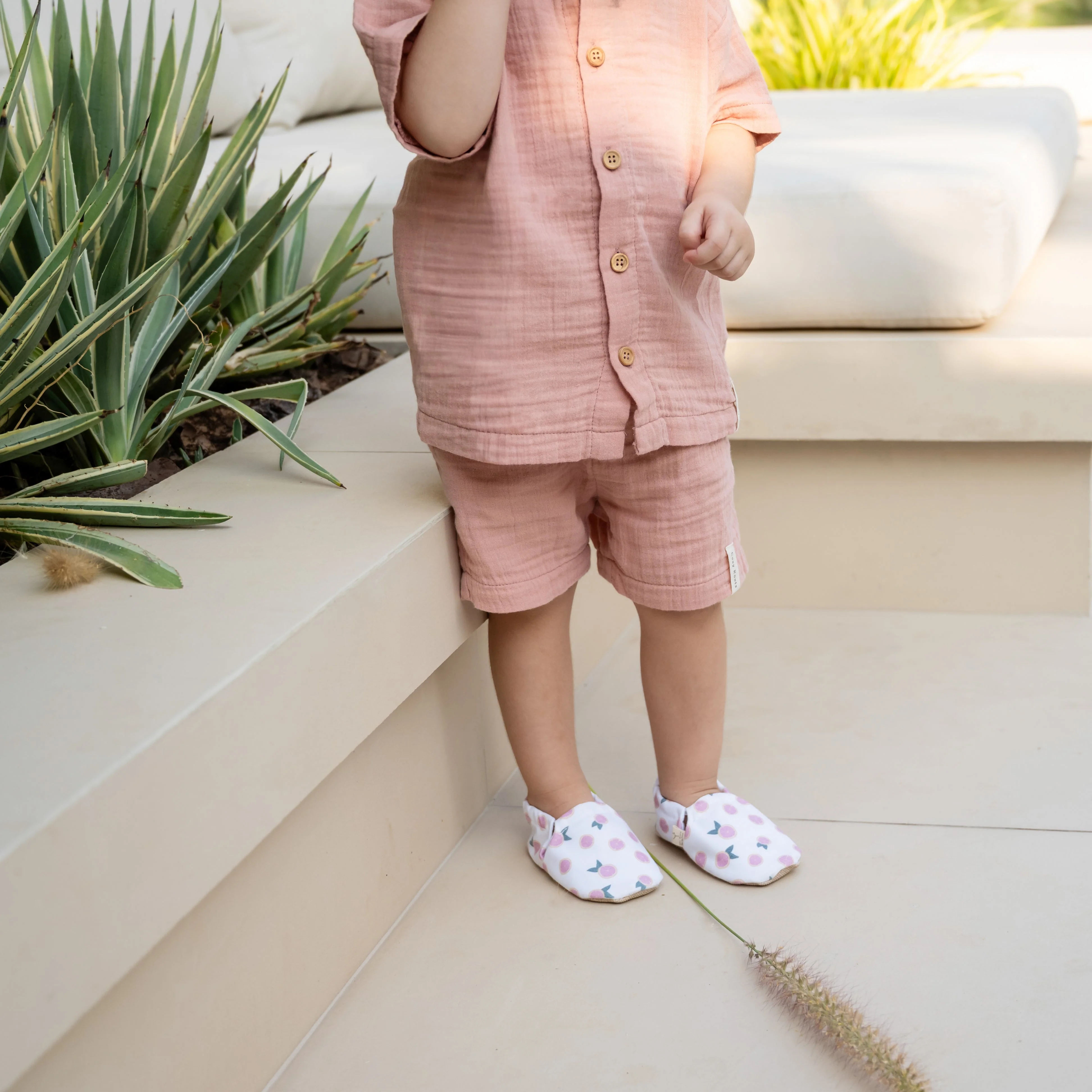 Organic Muslin Shorts - Dusty Rose - Image 10