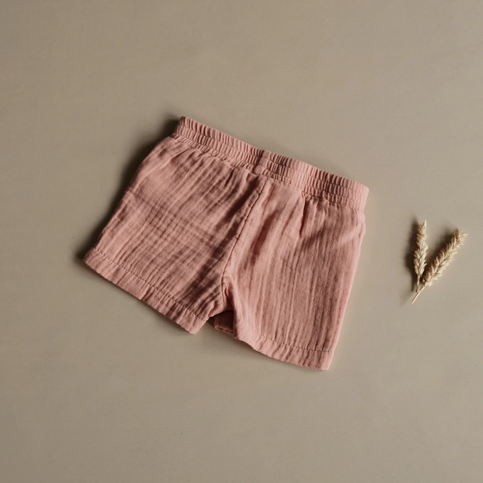 Organic Muslin Shorts - Dusty Rose - Image 8
