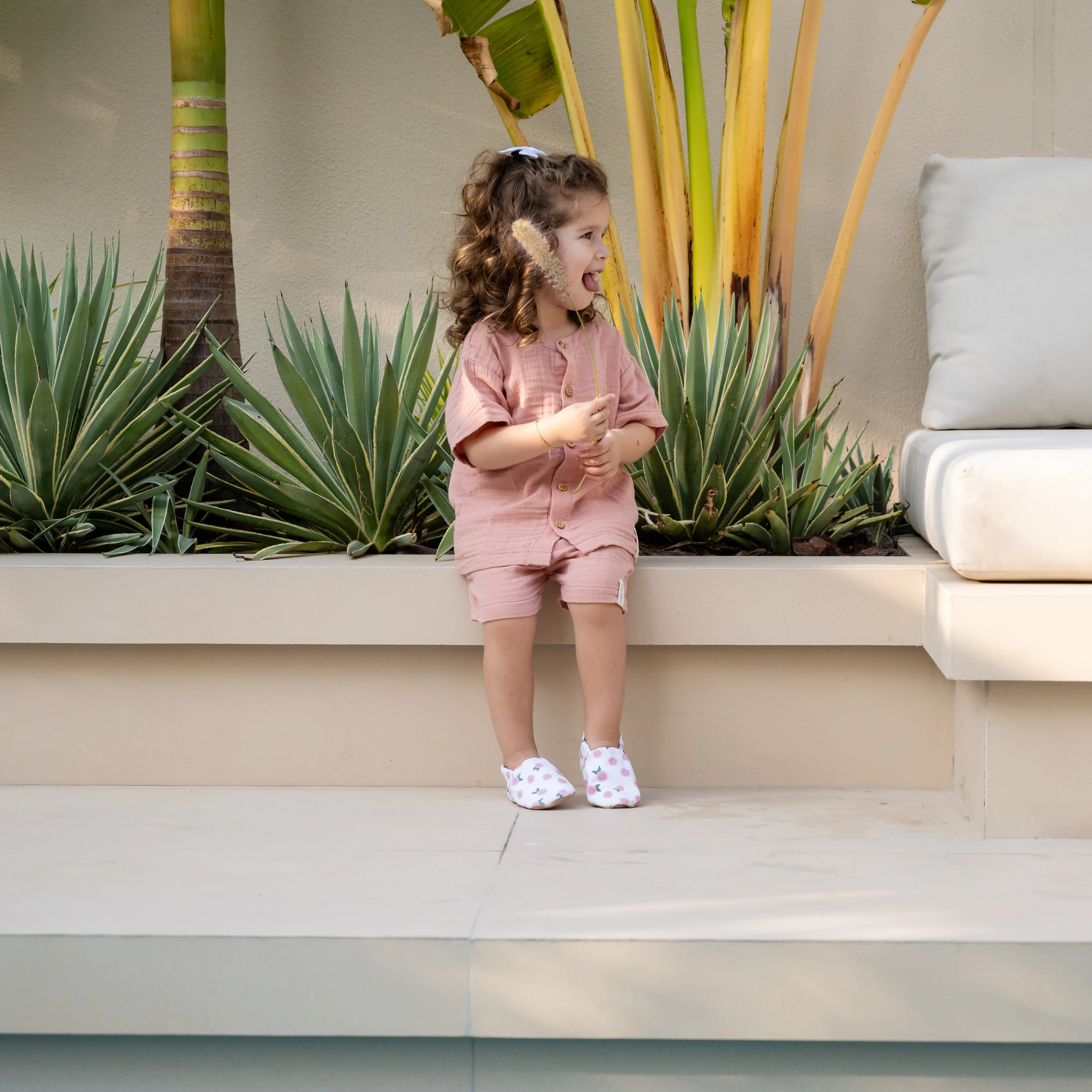 Organic Muslin Shorts - Dusty Rose - Image 9