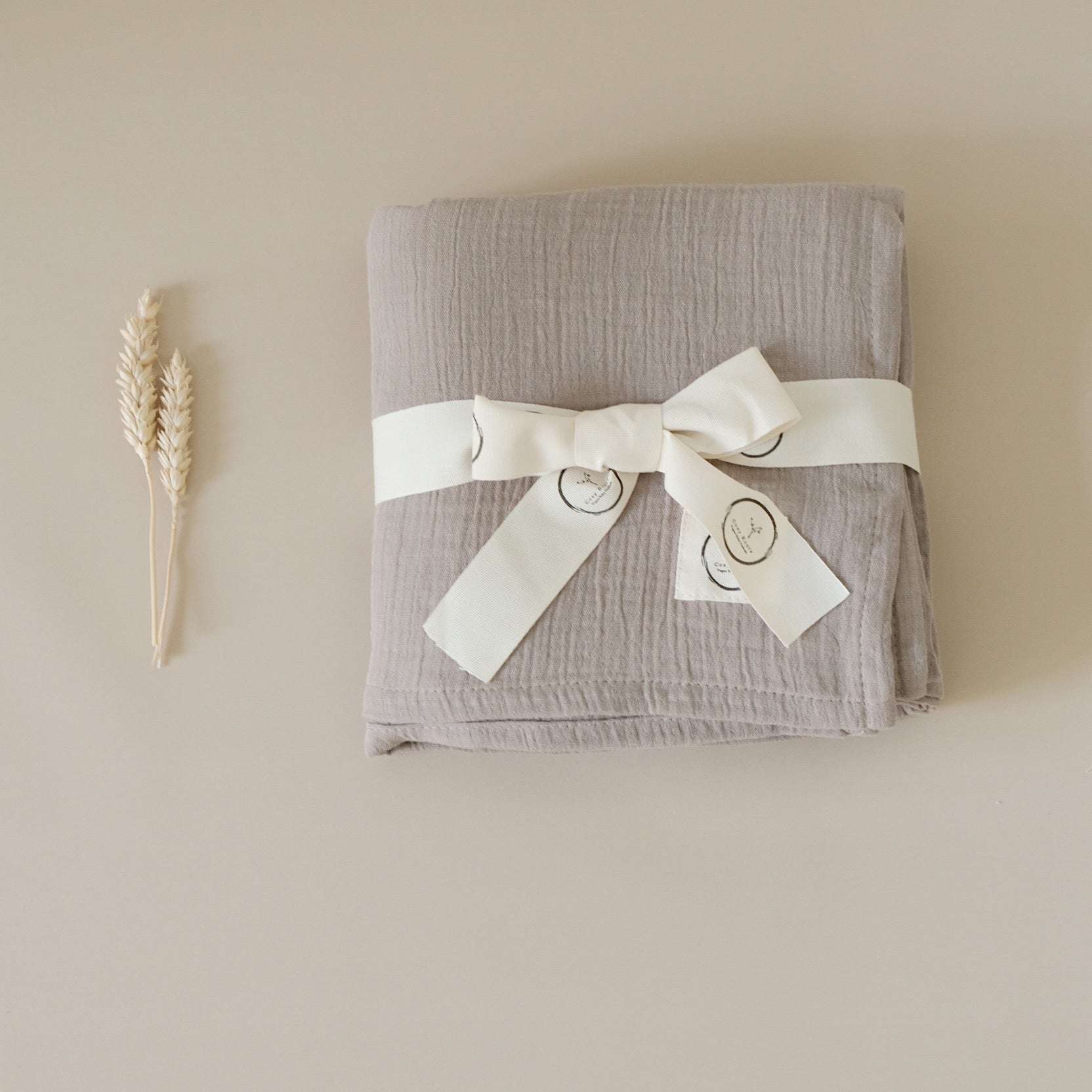 Organic Muslin Swaddle - Caramel - 120x120cm - SALE - Image 5
