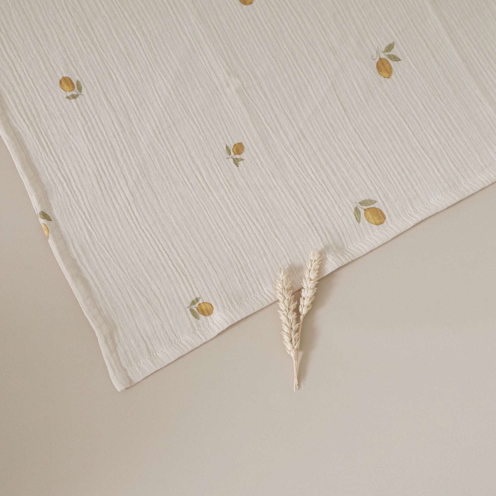 Organic Muslin Swaddle - Pure Lemon - 120x120cm - SALE - Image 5