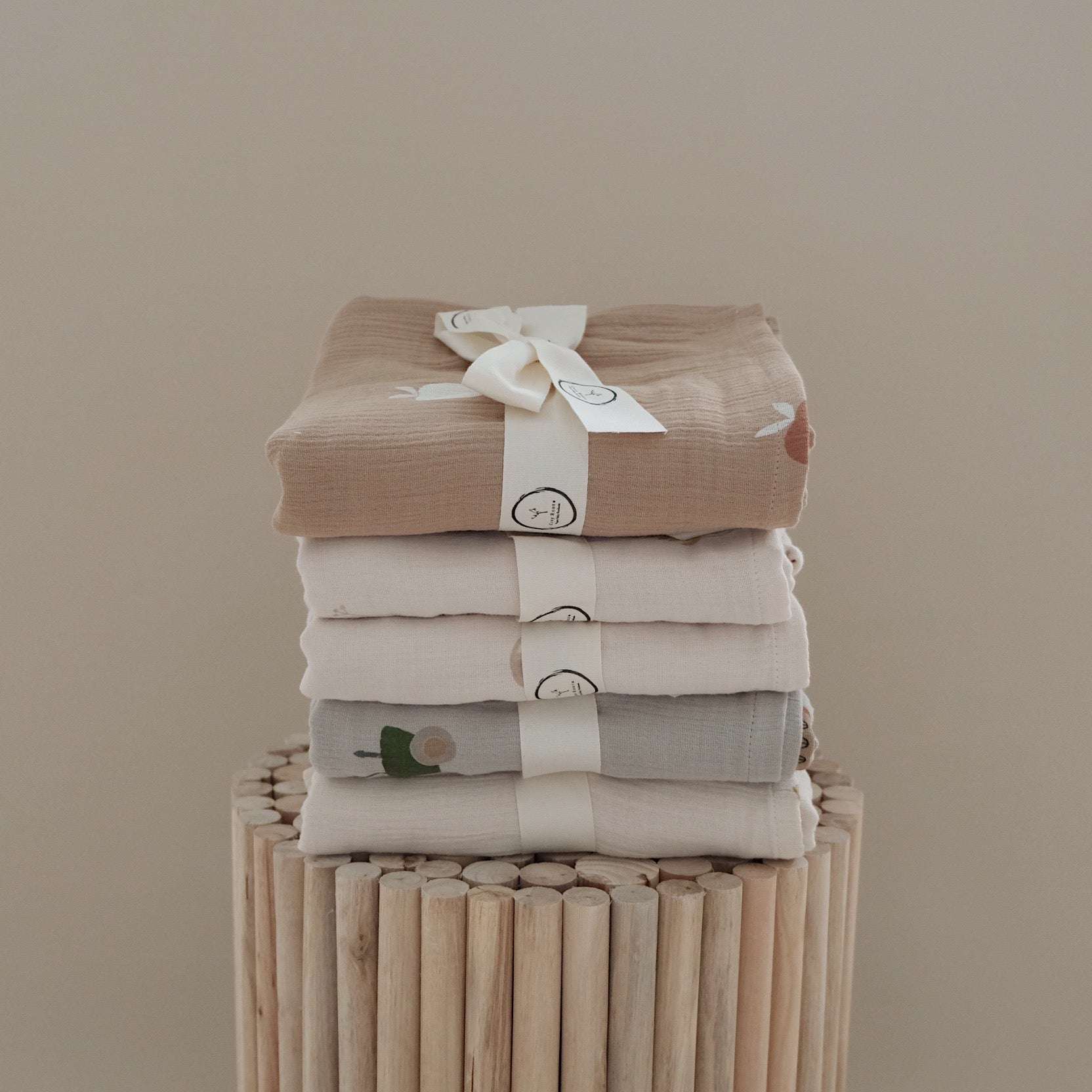 Organic Muslin Swaddle Set - Little Driver/Caramel - SALE - Image 10