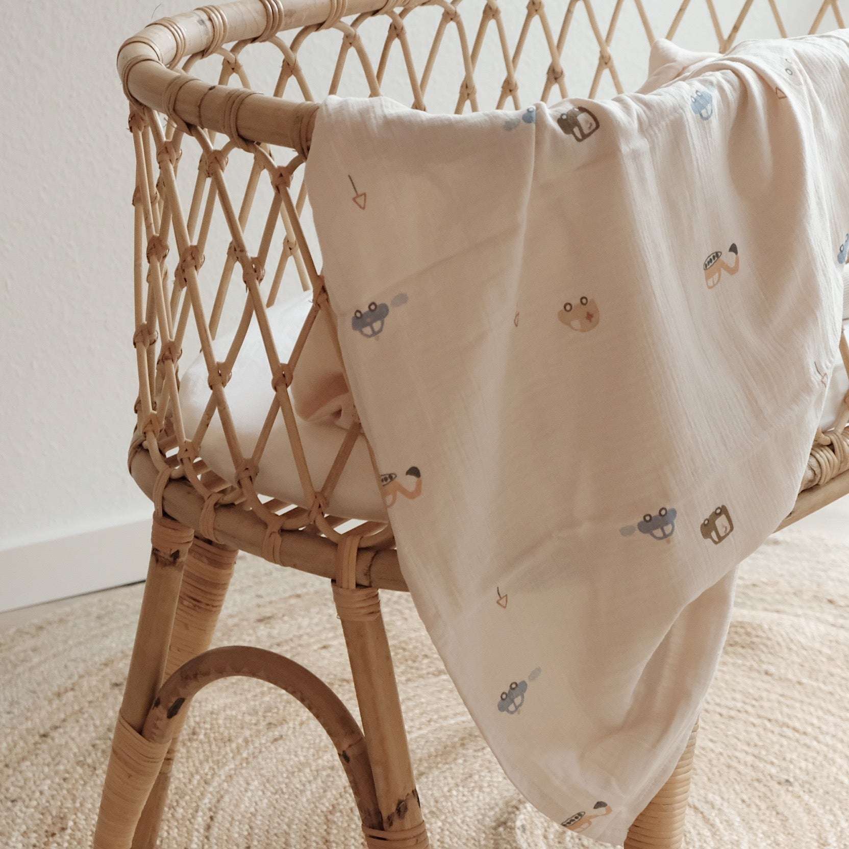 Organic Muslin Swaddle Set - Little Driver/Caramel - SALE - Image 12
