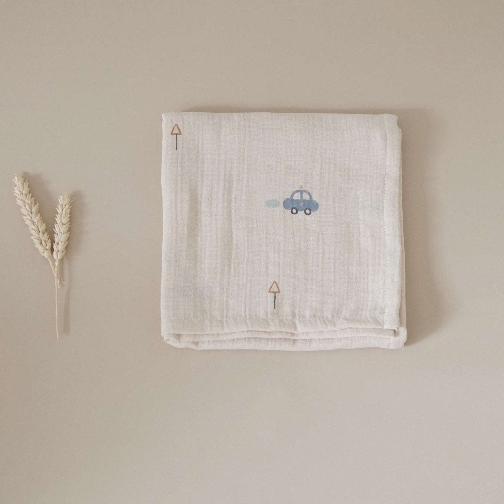 Organic Muslin Swaddle Set - Little Driver/Caramel - SALE - Image 7