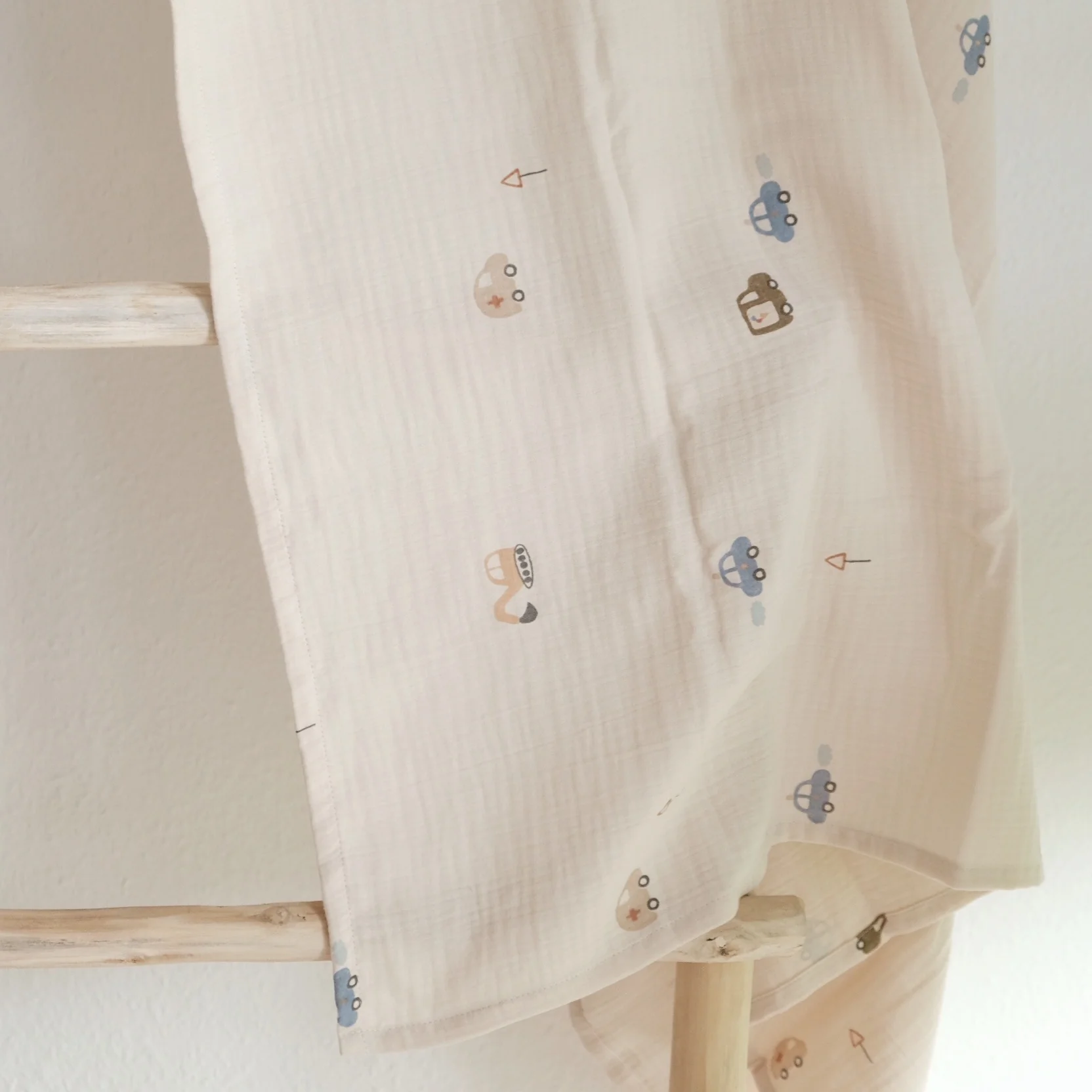 Organic Muslin Swaddle Set - Little Driver/Caramel - SALE - Image 9