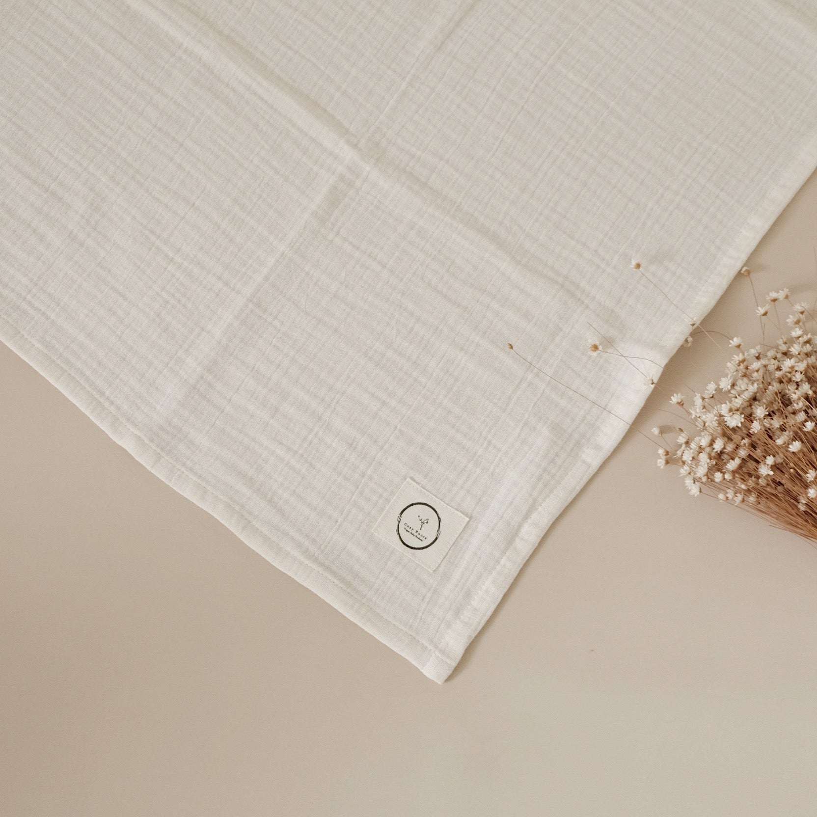 Organic Muslin Swaddle Set - Pure Apple/Sand - SALE - Image 4