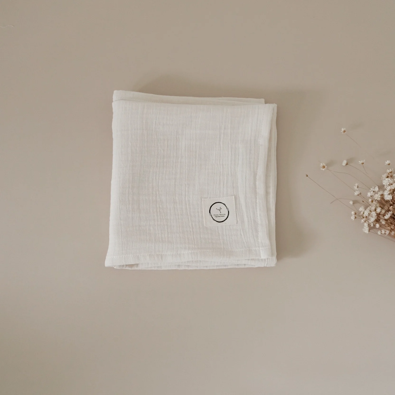 Organic Muslin Swaddle Set - Pure Apple/Sand - SALE - Image 7