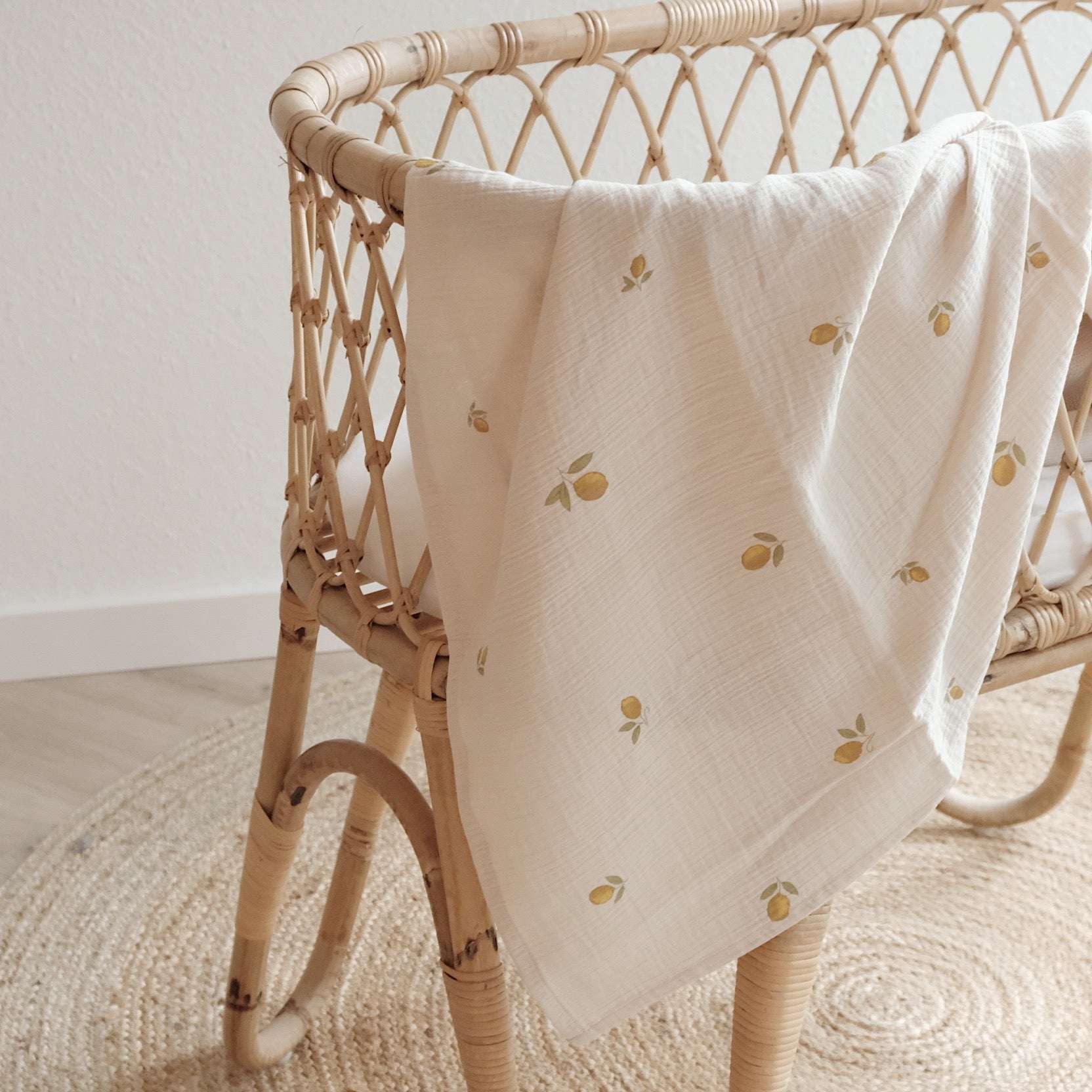 Organic Muslin Swaddle Set - Pure Lemon/Khaki - SALE - Image 9