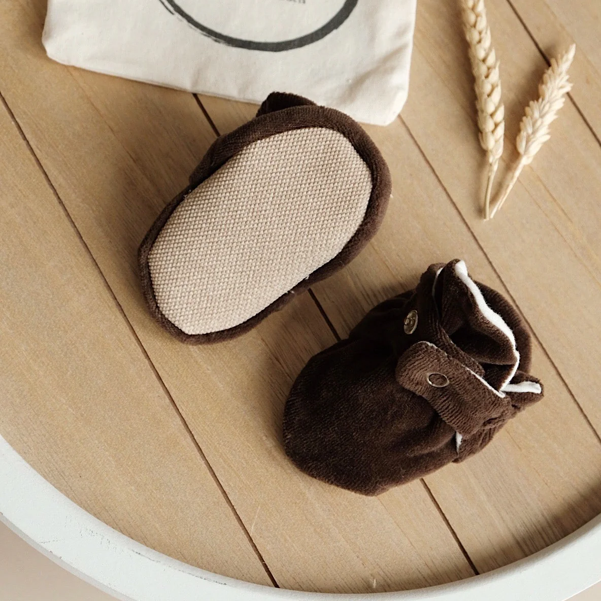 Organic Nicky Booties - Chocolate Brown - Image 4