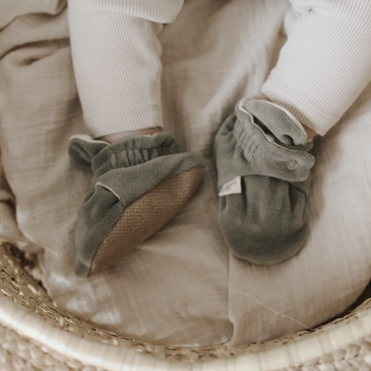 Organic Nicky Booties - Khaki - Image 3