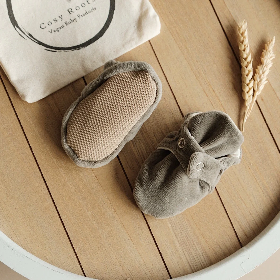 Organic Nicky Booties - Khaki - Image 4