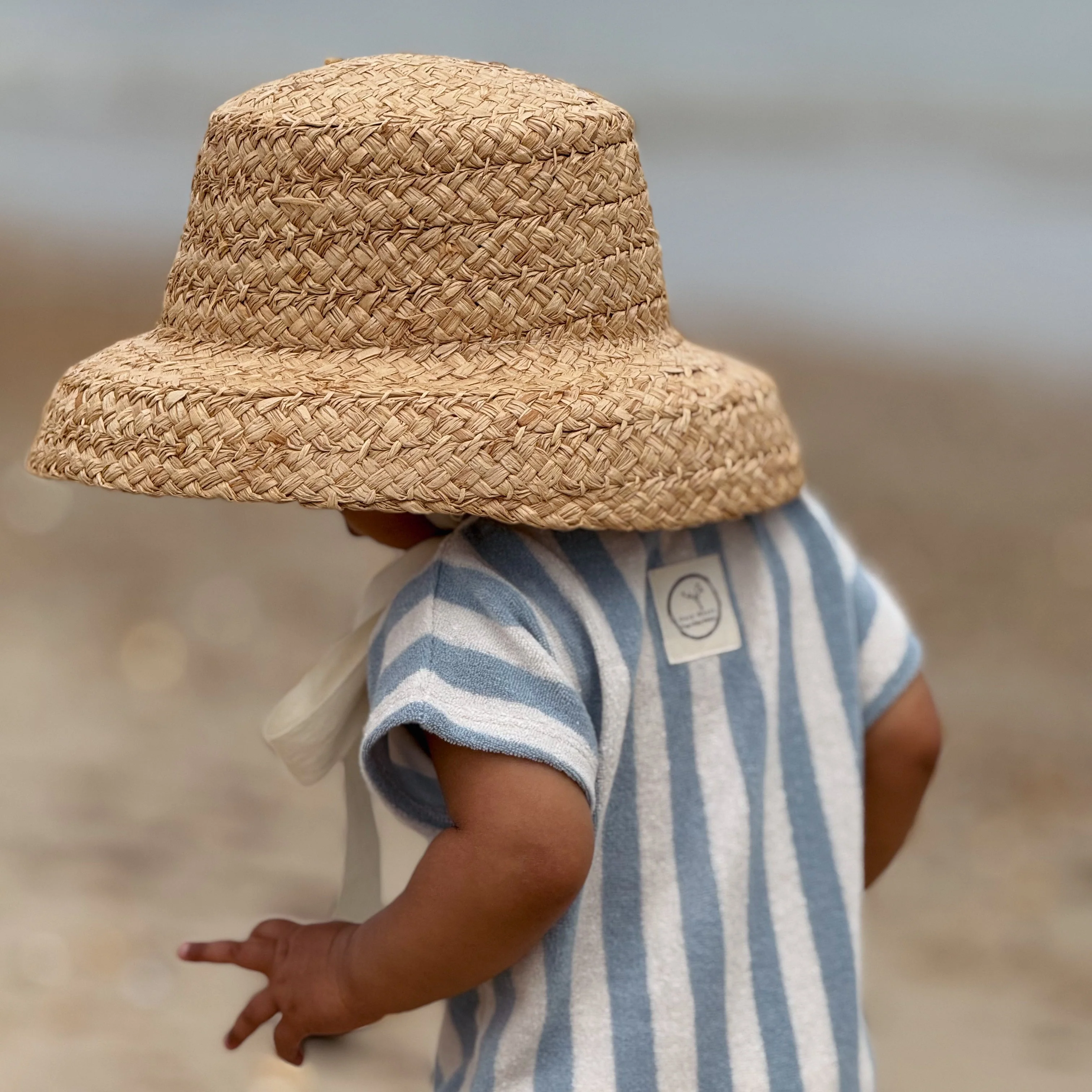 Organic Terry Onesie - Blue Striped - Image 5