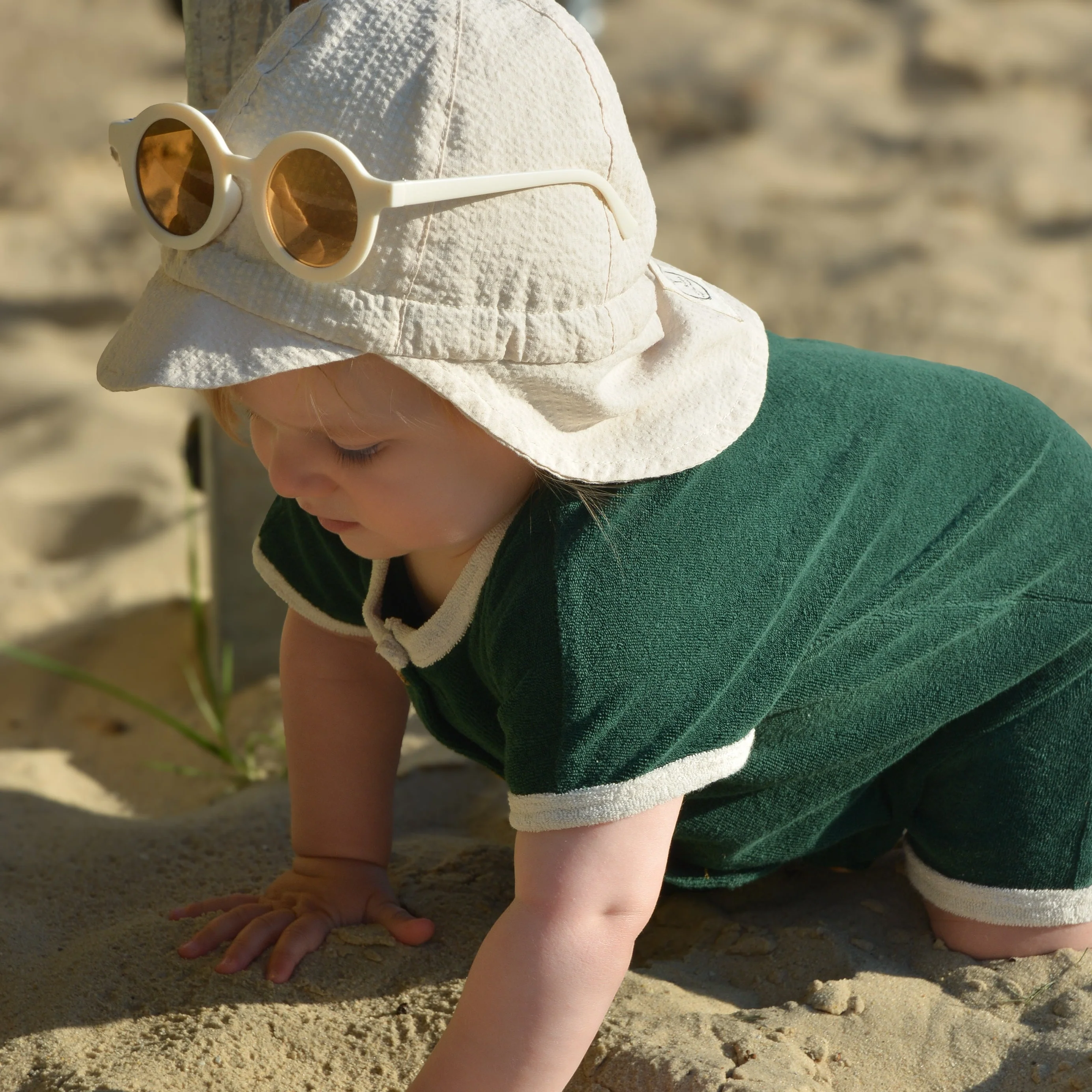 Organic Terry Onesie - Vintage Green - Image 11