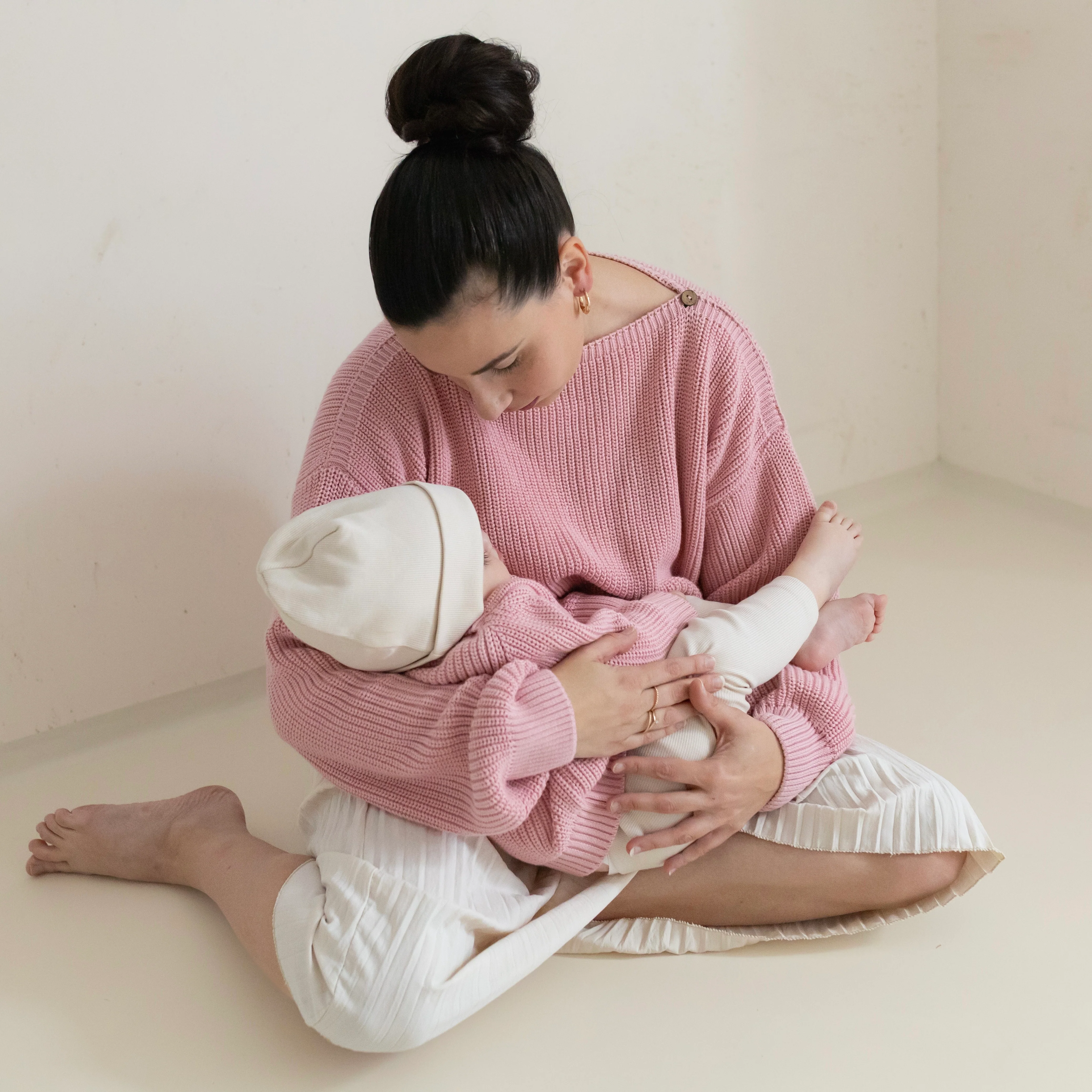 Organic Oversize Knit Pulli - Candy Pink - Image 13