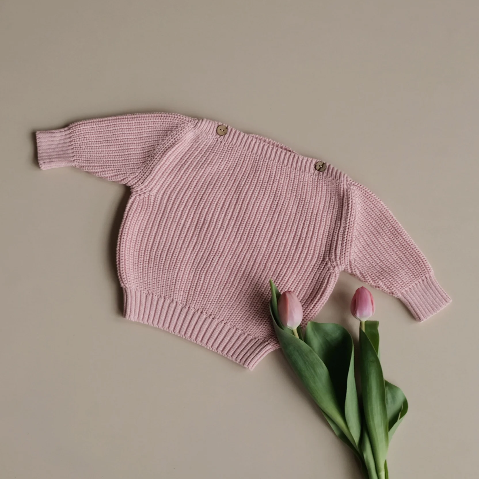 Organic Oversize Knit Pulli - Candy Pink - Image 18