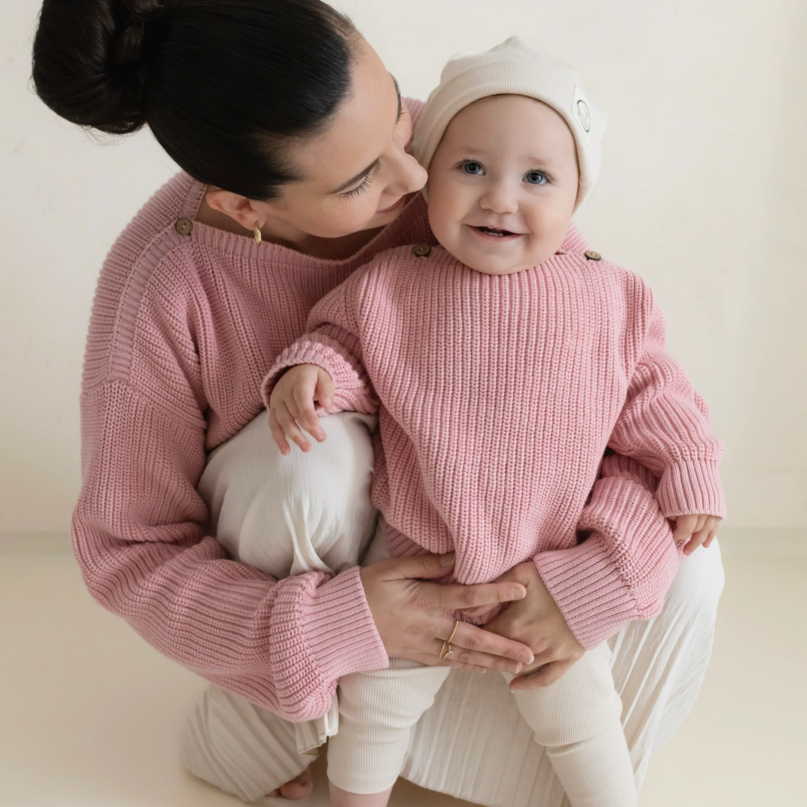 Organic Oversize Knit Pulli - Candy Pink - Image 3