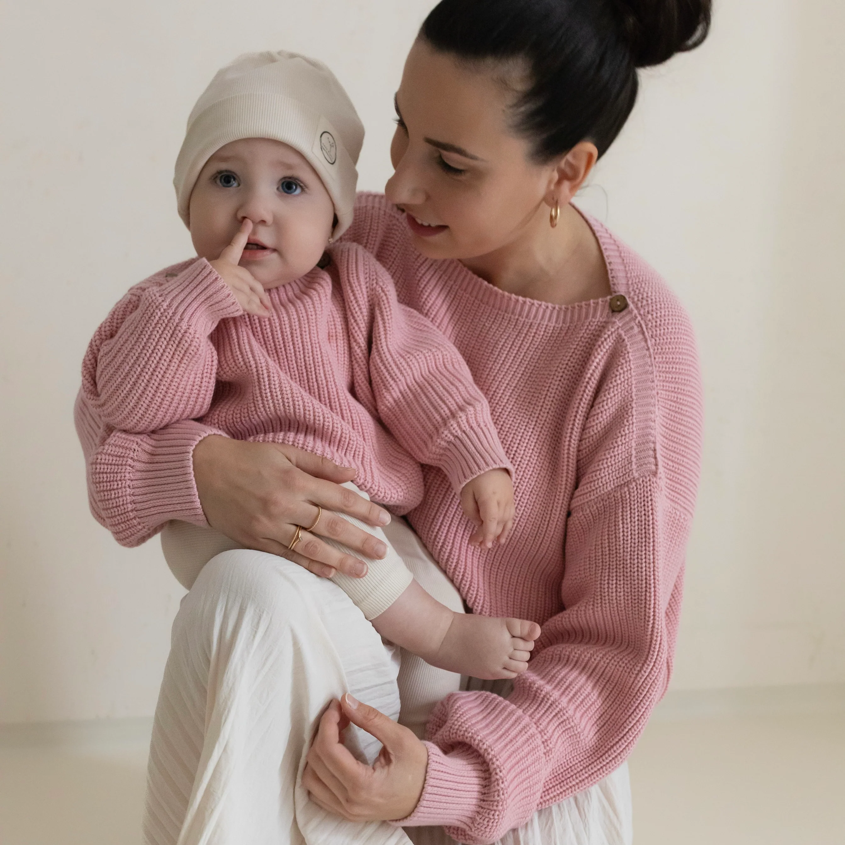 Organic Oversize Knit Pulli - Candy Pink - Image 9