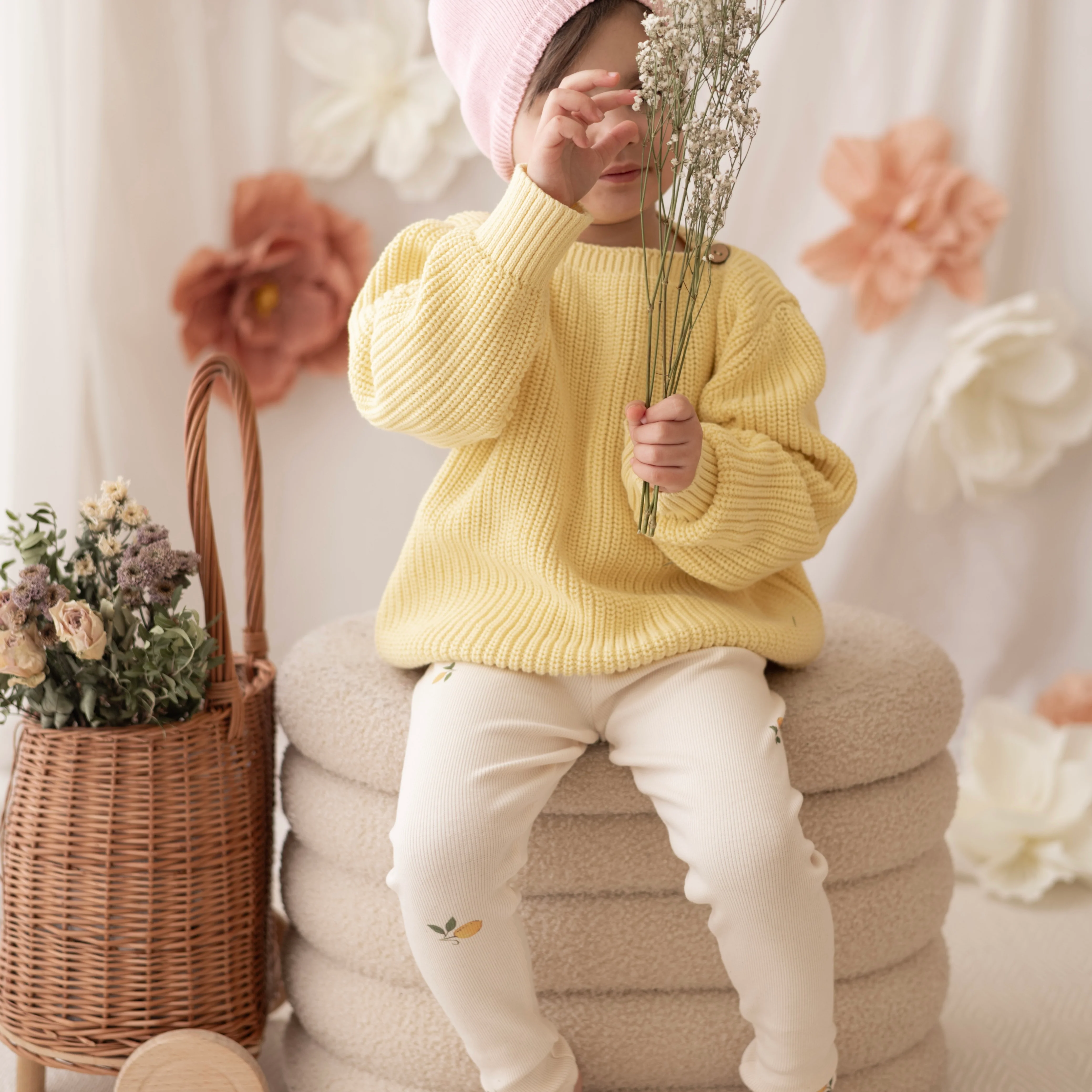 Organic Oversize Knit Pulli - Lemon Tonic - Image 10