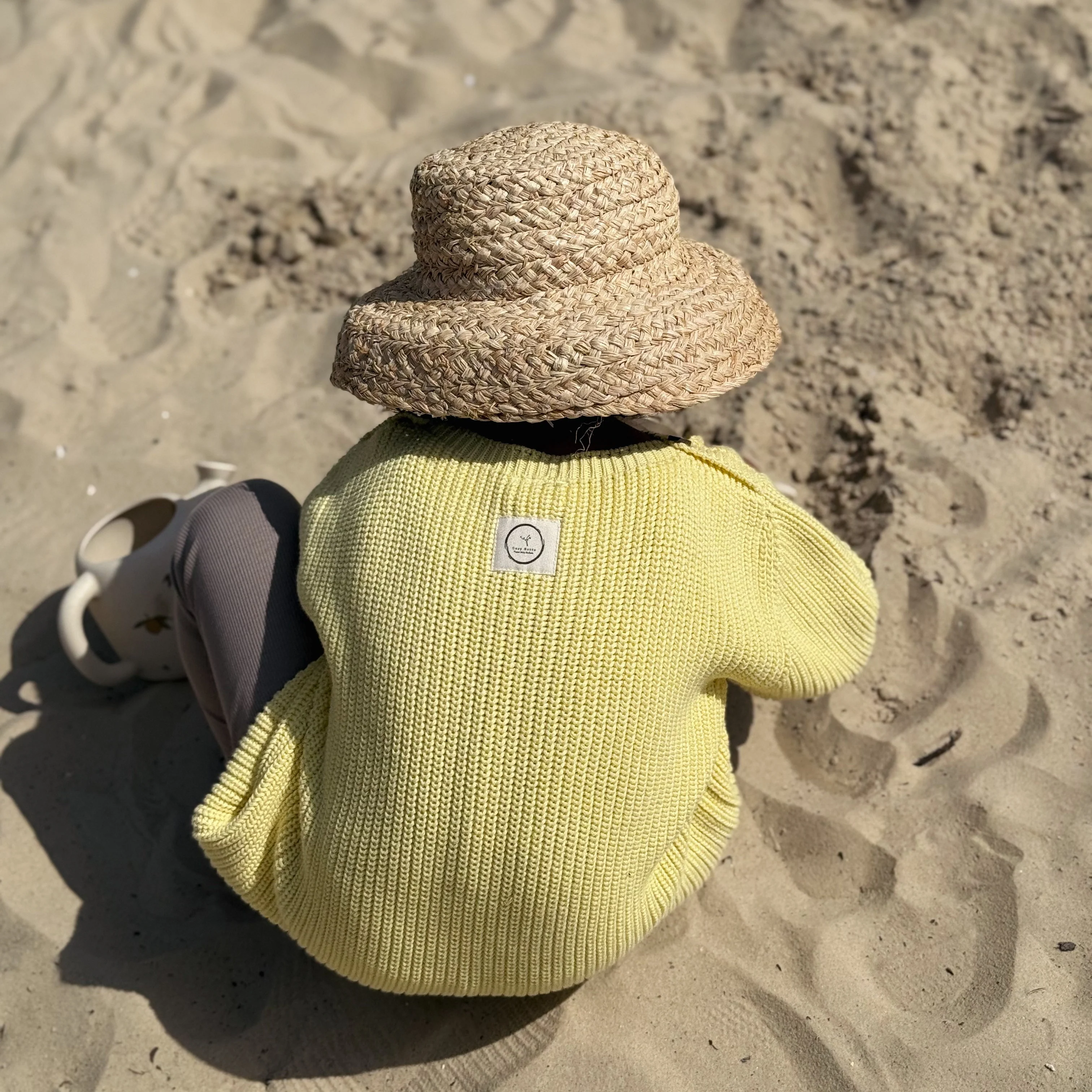 Organic Oversize Knit Pulli - Lemon Tonic - Image 5