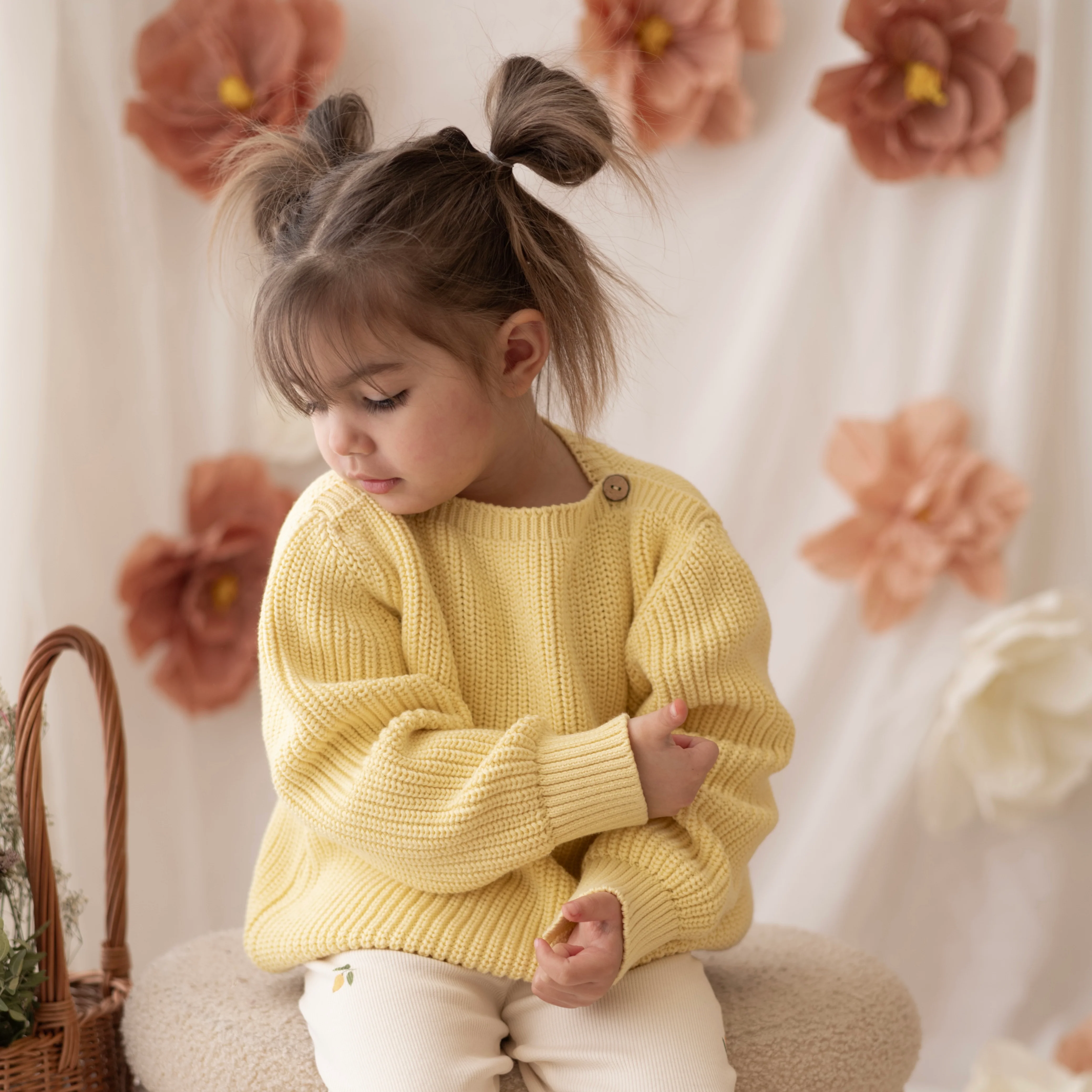 Organic Oversize Knit Pulli - Lemon Tonic - Image 9