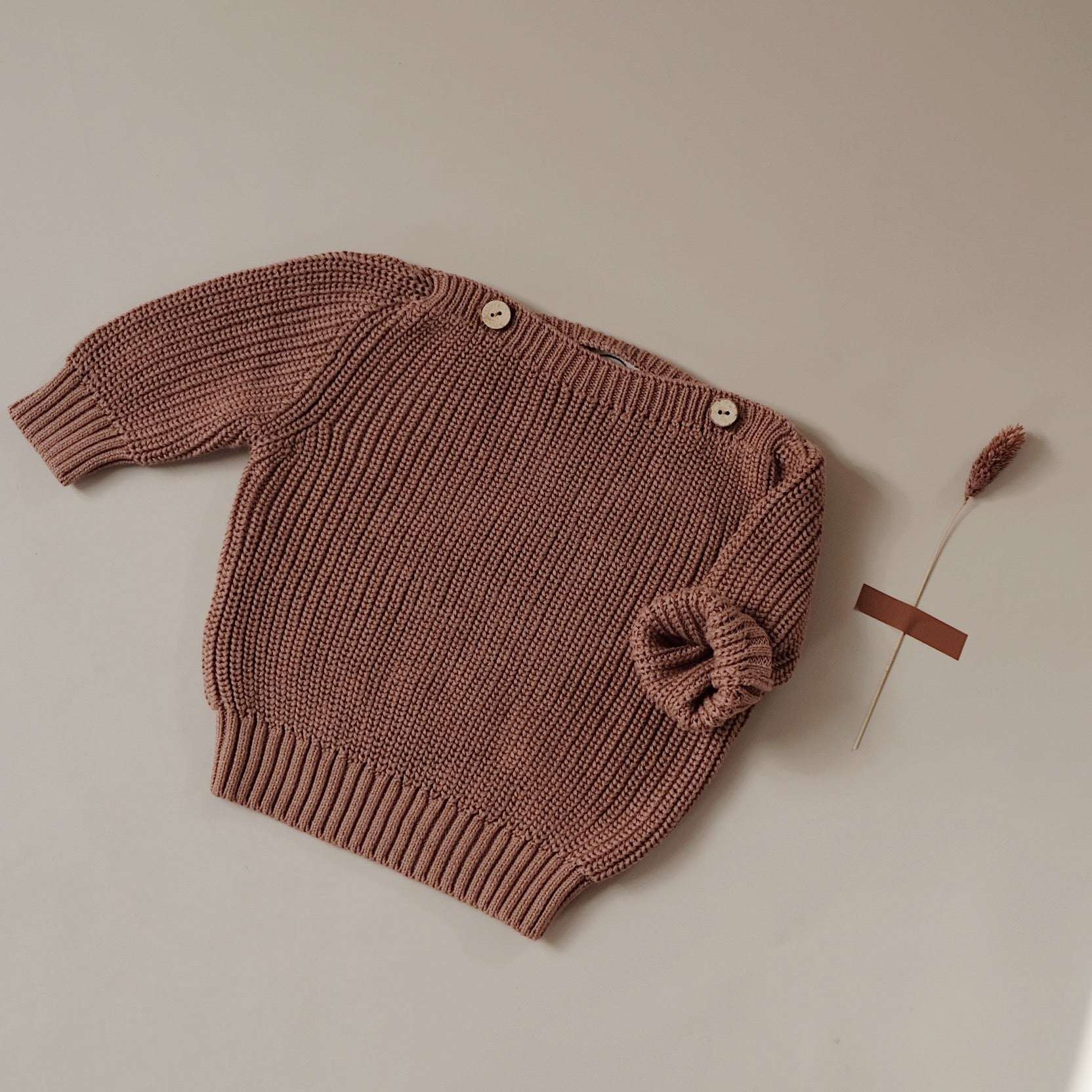 Organic Oversize Knit Pulli - Walnut - S A L E - Image 12